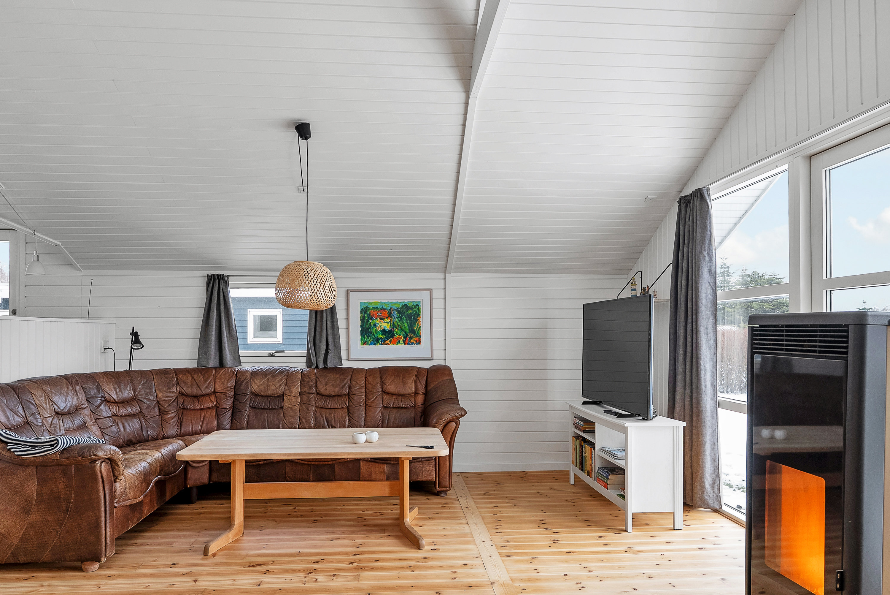 Fremhævet stue billede i fuldskærmstilstand. Billede af Østparken 29, Hasmark Strand, 5450 Otterup