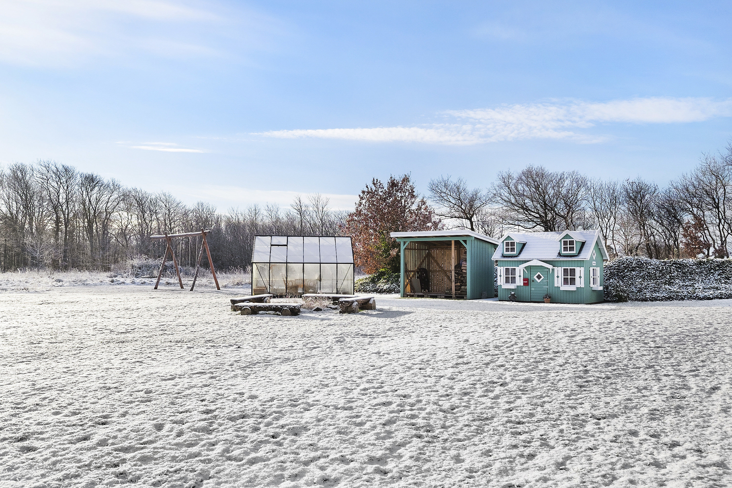 Fremhævet vinter - ejendommen billede i fuldskærmstilstand. Billede af Veggerbyvej 116, Veggerby, 9240 Nibe