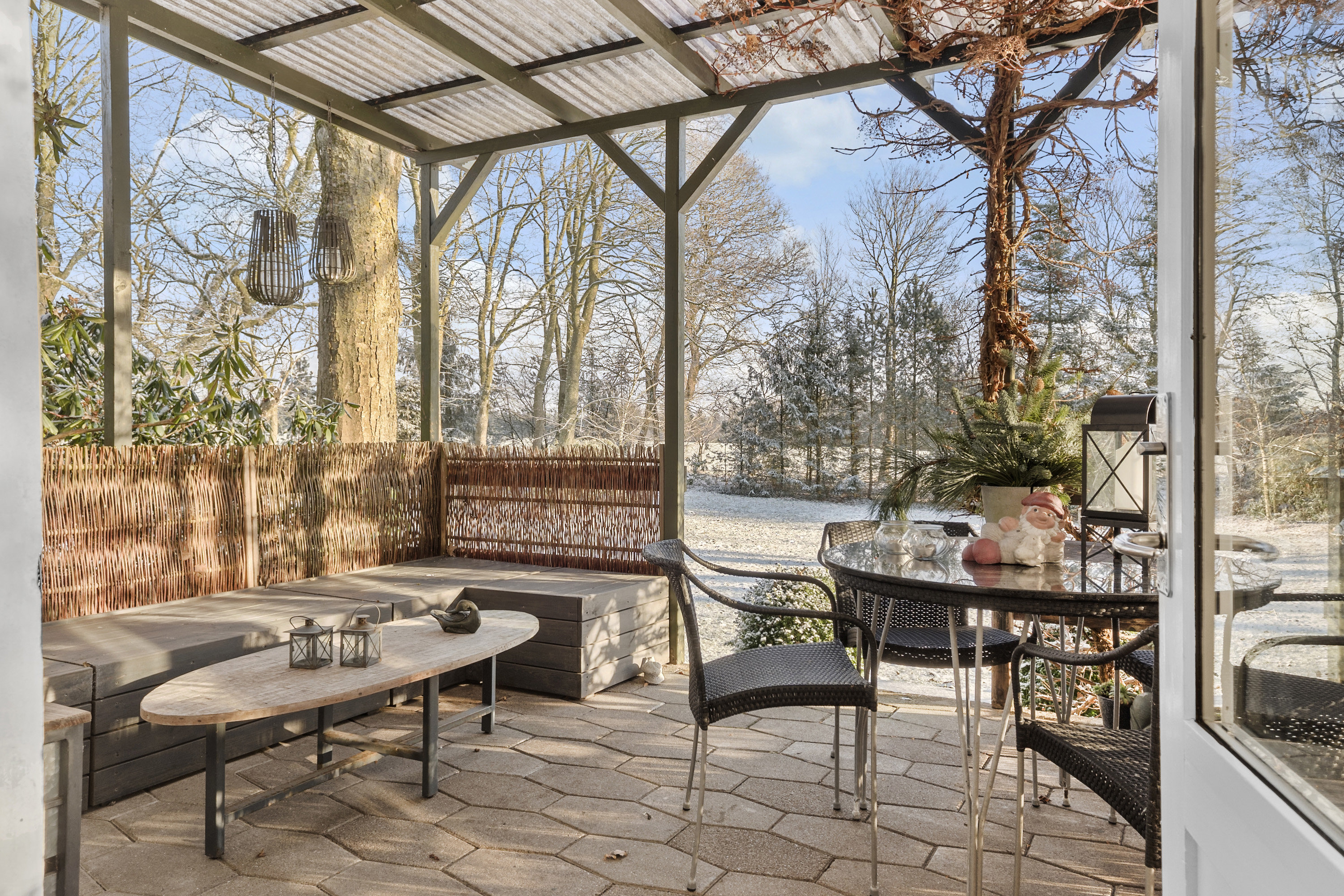 Fremhævet vinter - overdækning billede i fuldskærmstilstand. Billede af Veggerbyvej 116, Veggerby, 9240 Nibe