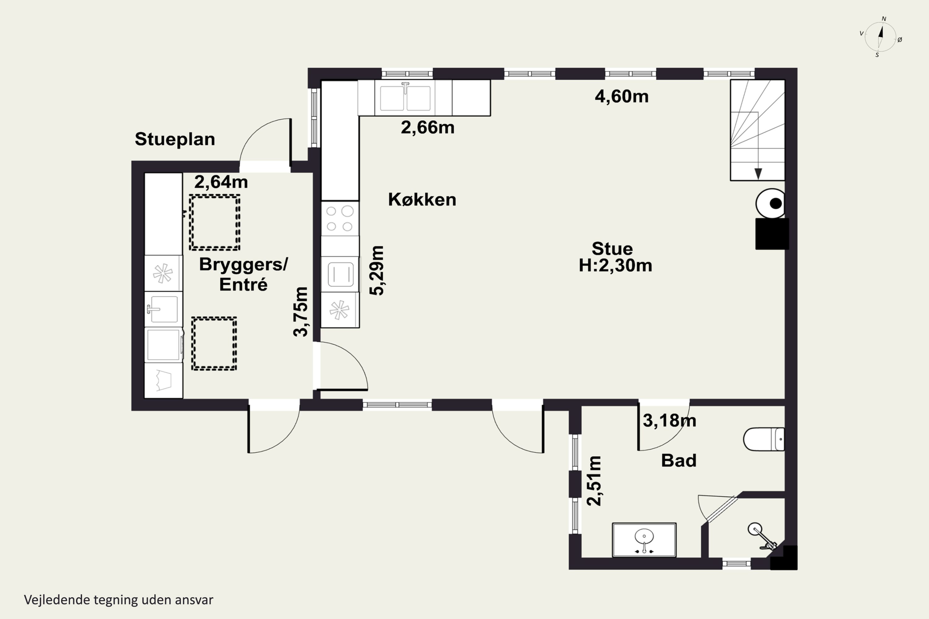 Plantegninger billede af Kirkestræde 12, 3700 Rønne