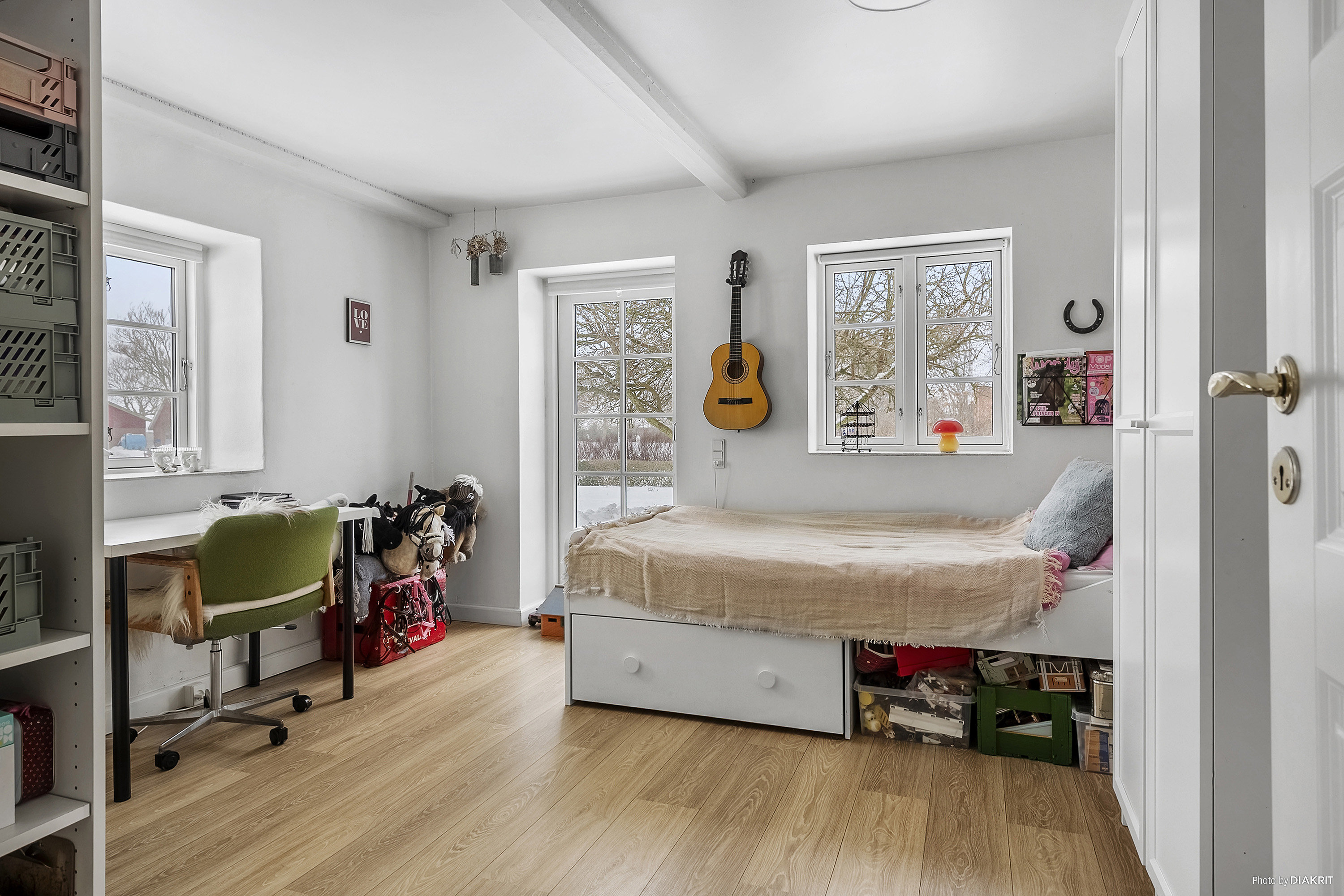 Fremhævet soveværelse billede i fuldskærmstilstand. Billede af Dyngby Møllevej 21, Dyngby, 8300 Odder