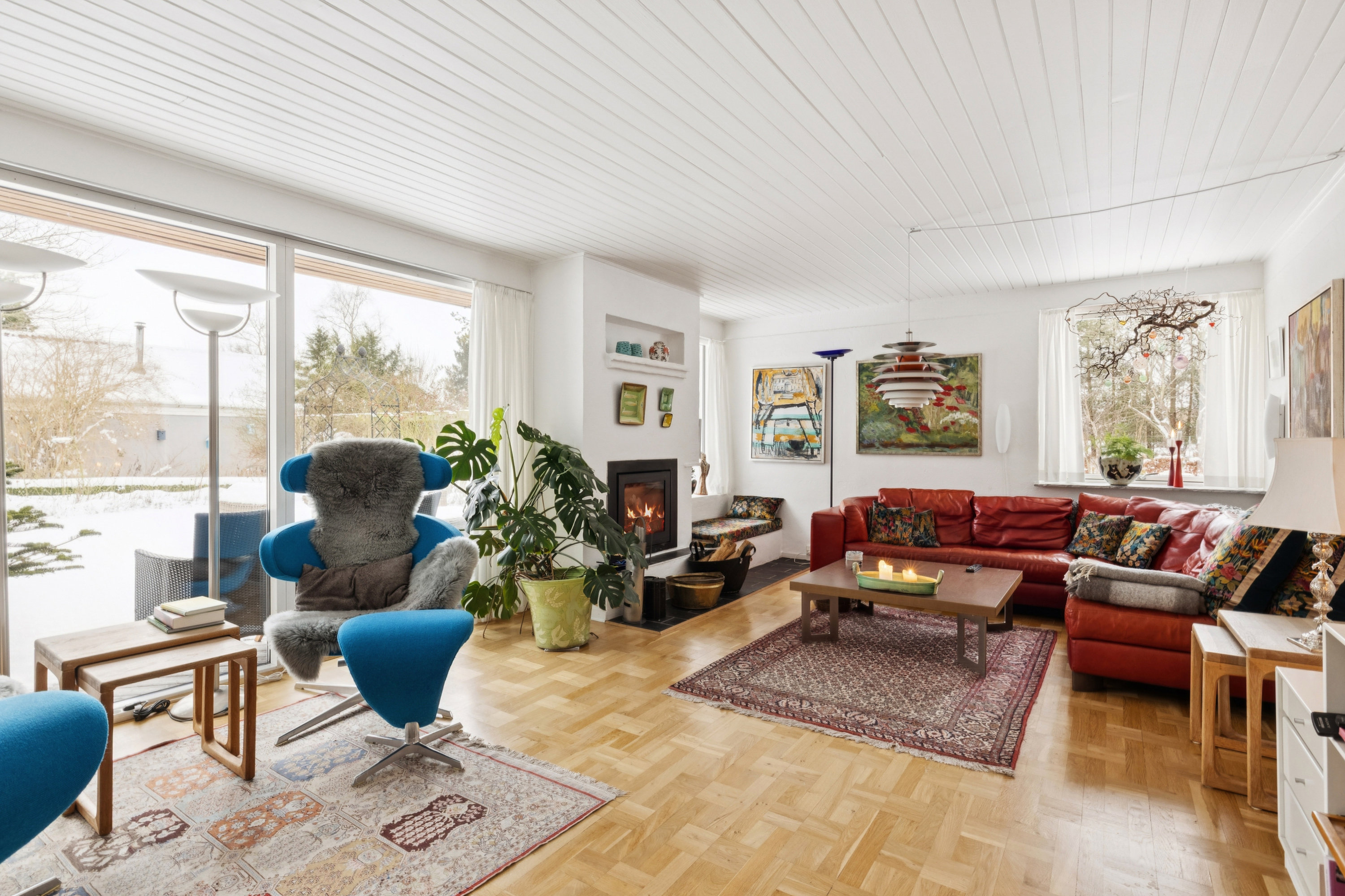 Fremhævet stue billede i fuldskærmstilstand. Billede af Sommerlyst 91, 8500 Grenaa