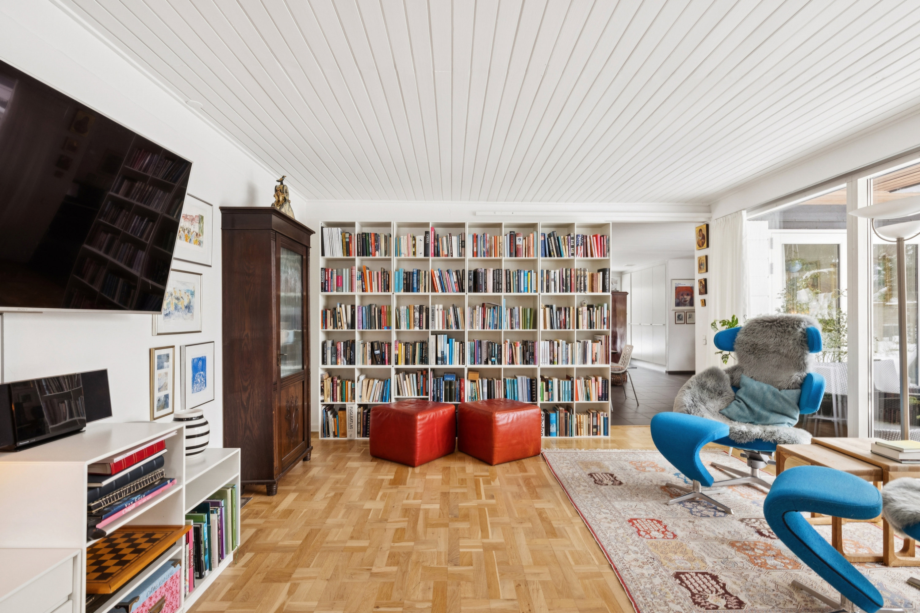 Fremhævet stue billede i fuldskærmstilstand. Billede af Sommerlyst 91, 8500 Grenaa