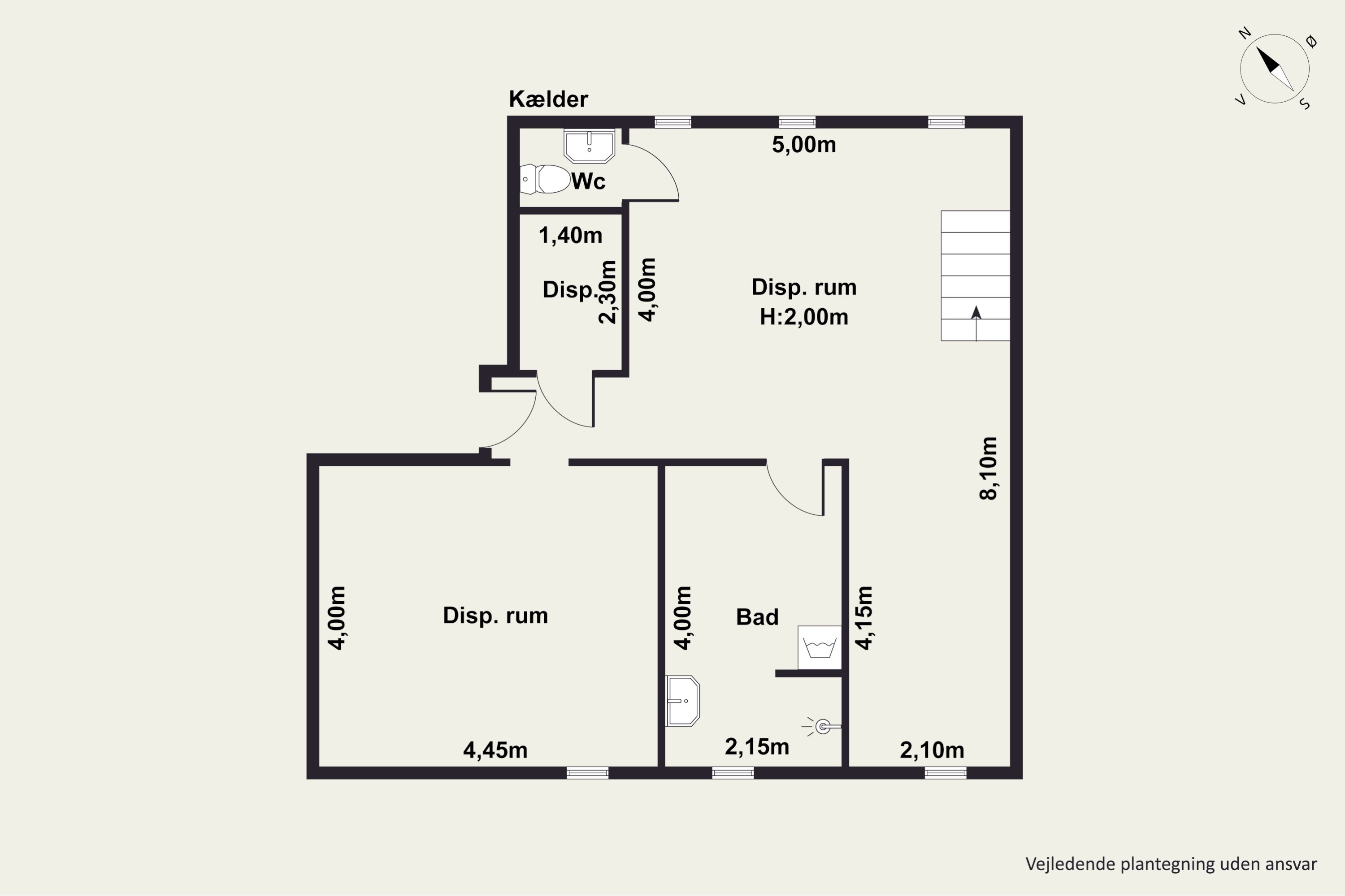 Plantegninger billede af Vermundsgade 22, st.., 2100 København Ø