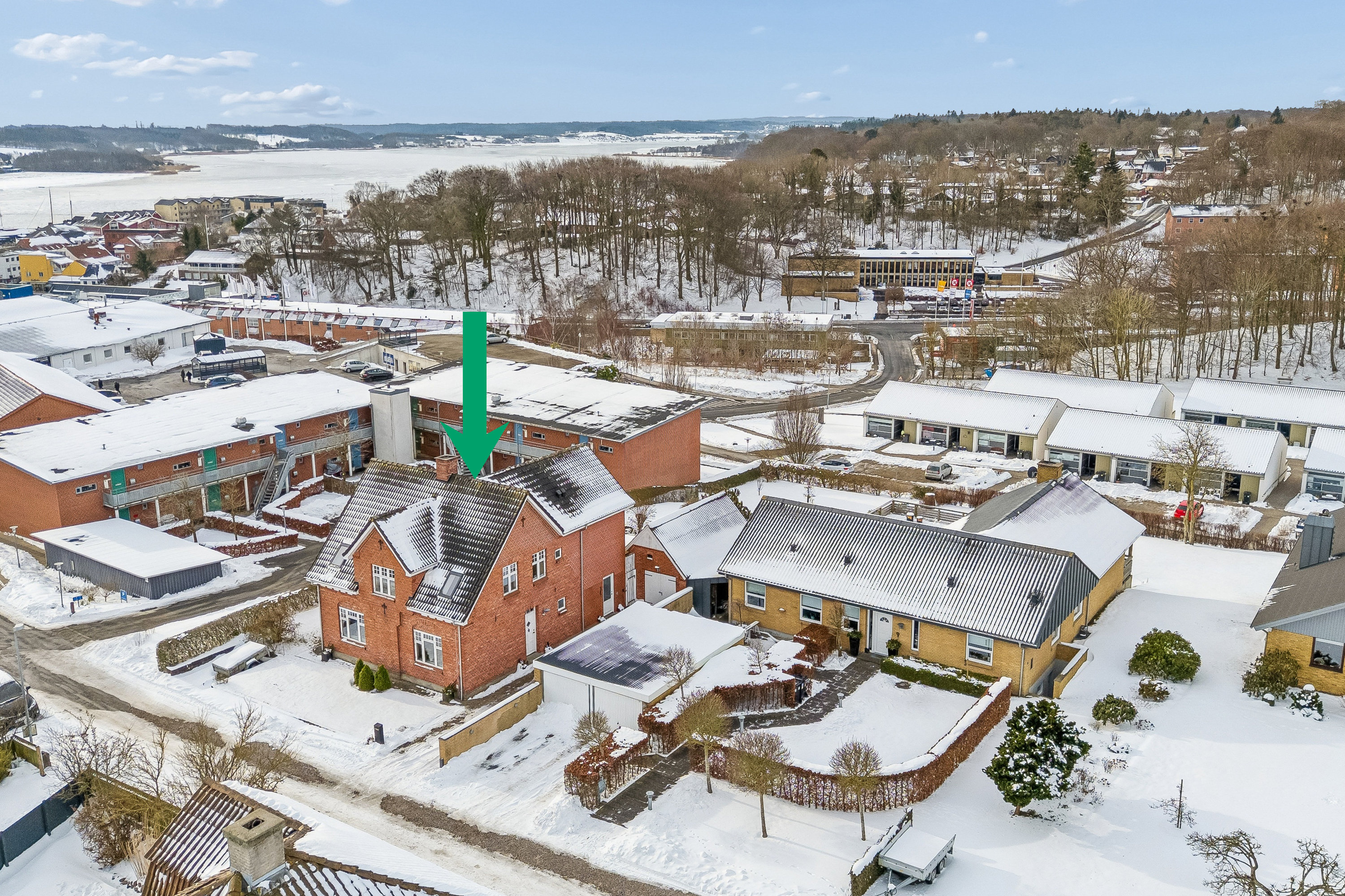 Fremhævet luftfoto billede i fuldskærmstilstand. Billede af Vandværksvej 5, 9560 Hadsund
