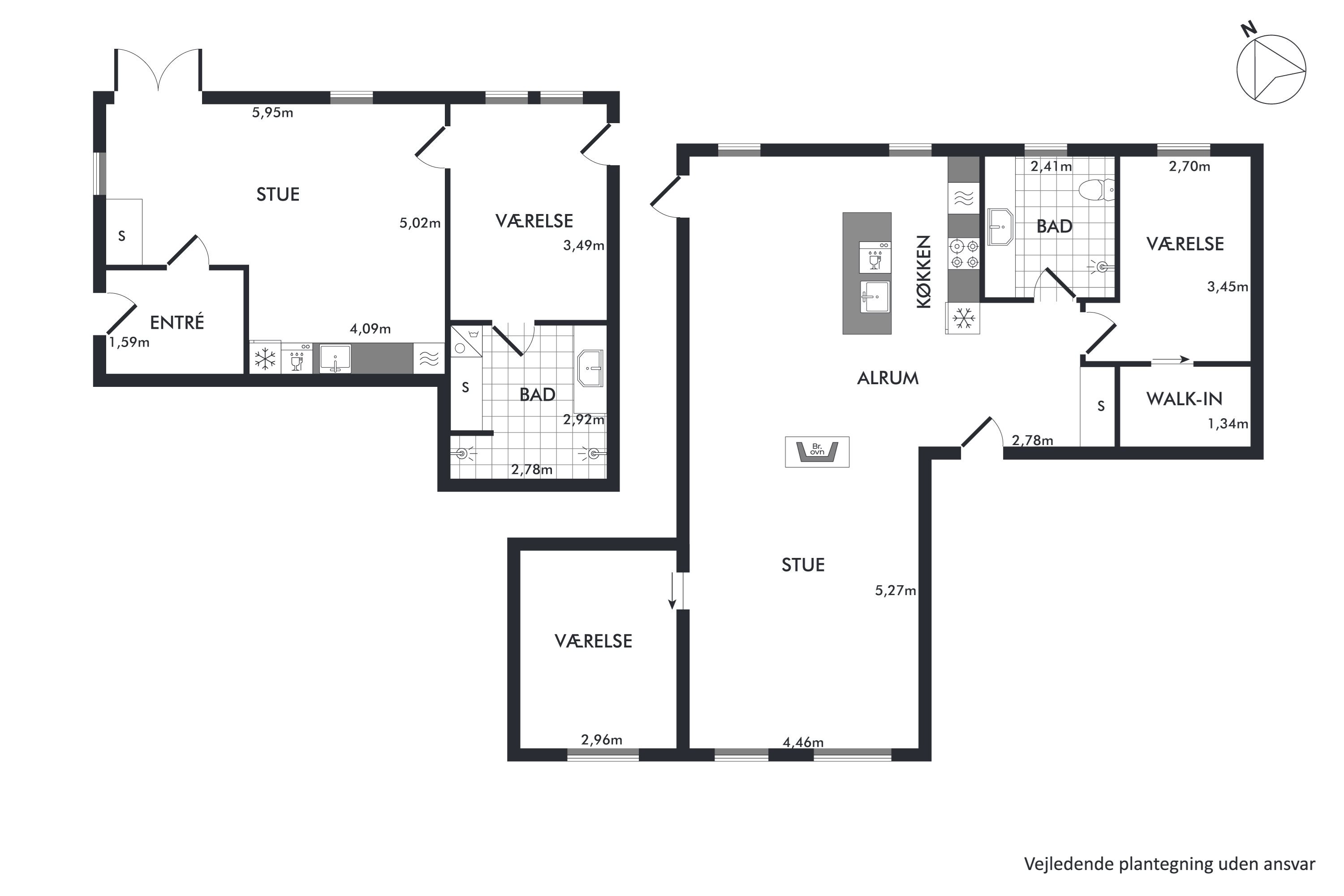 Plantegninger billede af Ryesgade 60B, st.. tv., 9000 Aalborg