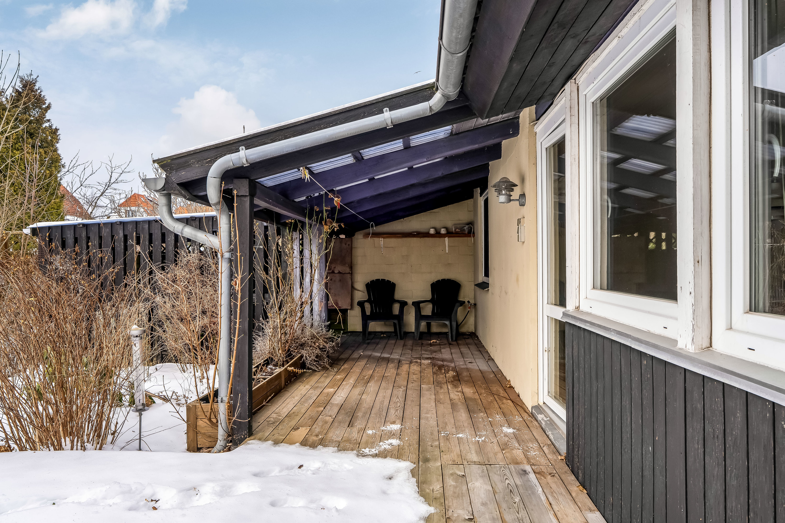 Fremhævet overdækket terrasse billede i fuldskærmstilstand. Billede af Ahornvej 58, 3200 Helsinge