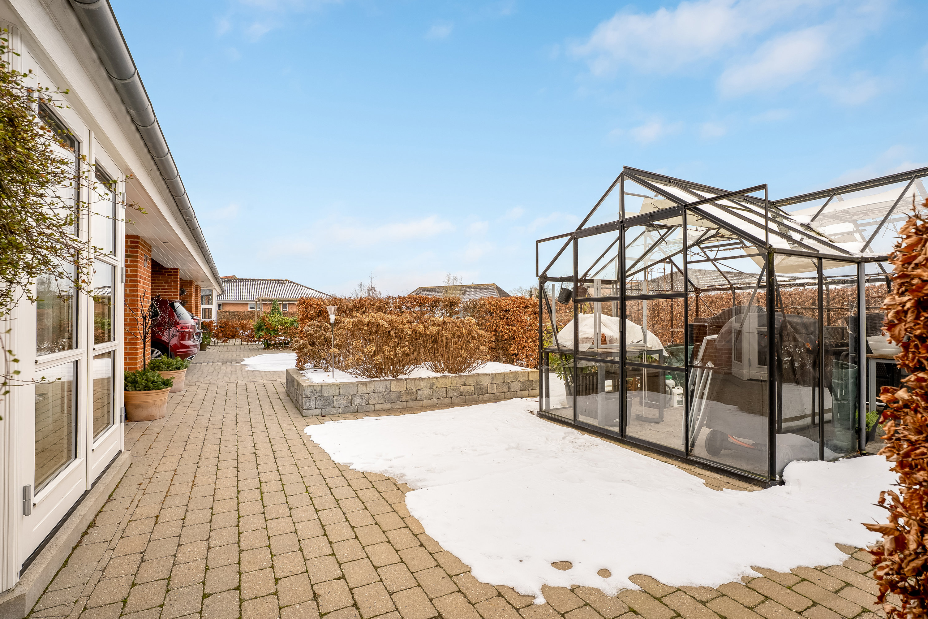 Fremhævet terrasse billede i fuldskærmstilstand. Billede af Agerhønevej 37, 4930 Maribo