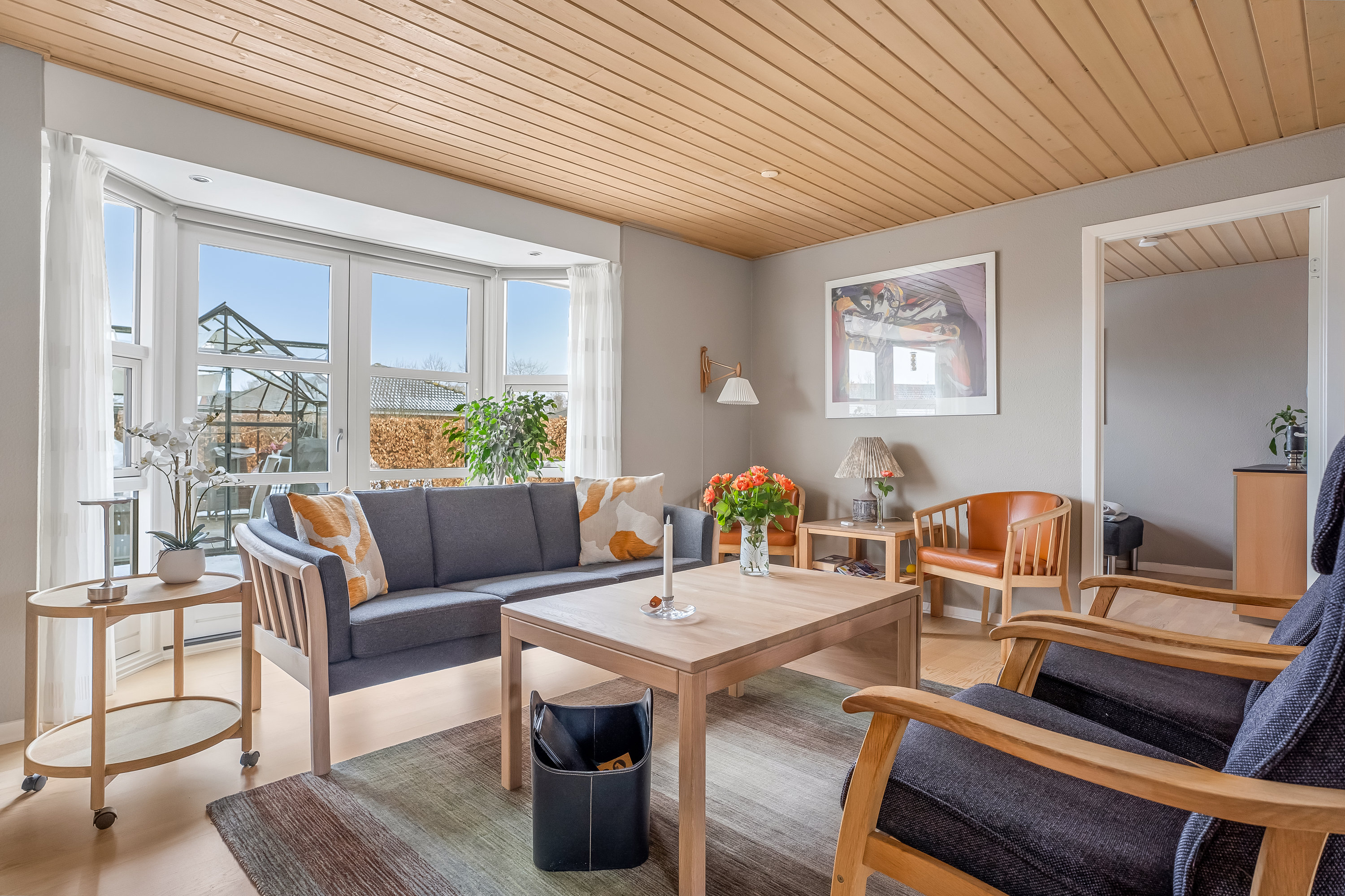 Fremhævet stue billede i fuldskærmstilstand. Billede af Agerhønevej 37, 4930 Maribo