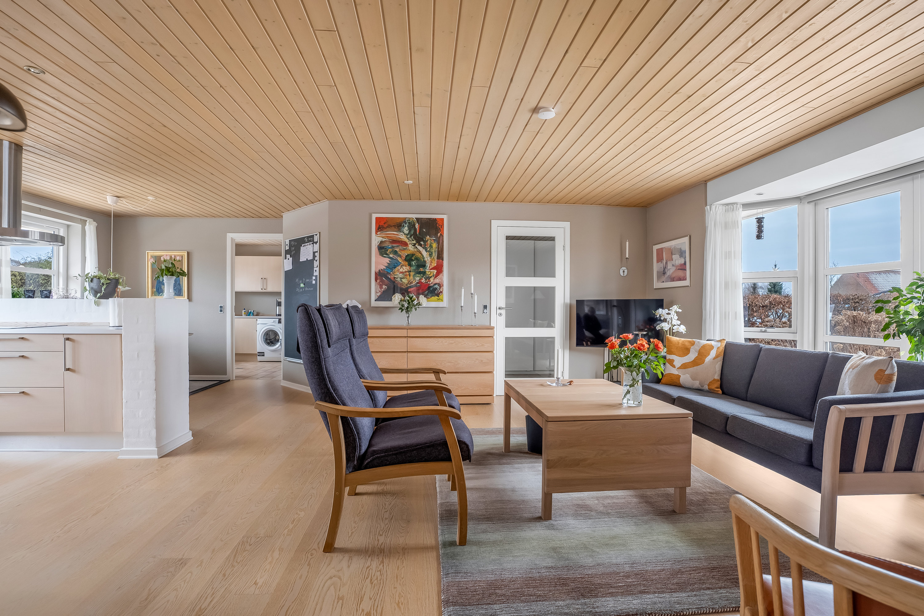 Fremhævet stue billede i fuldskærmstilstand. Billede af Agerhønevej 37, 4930 Maribo