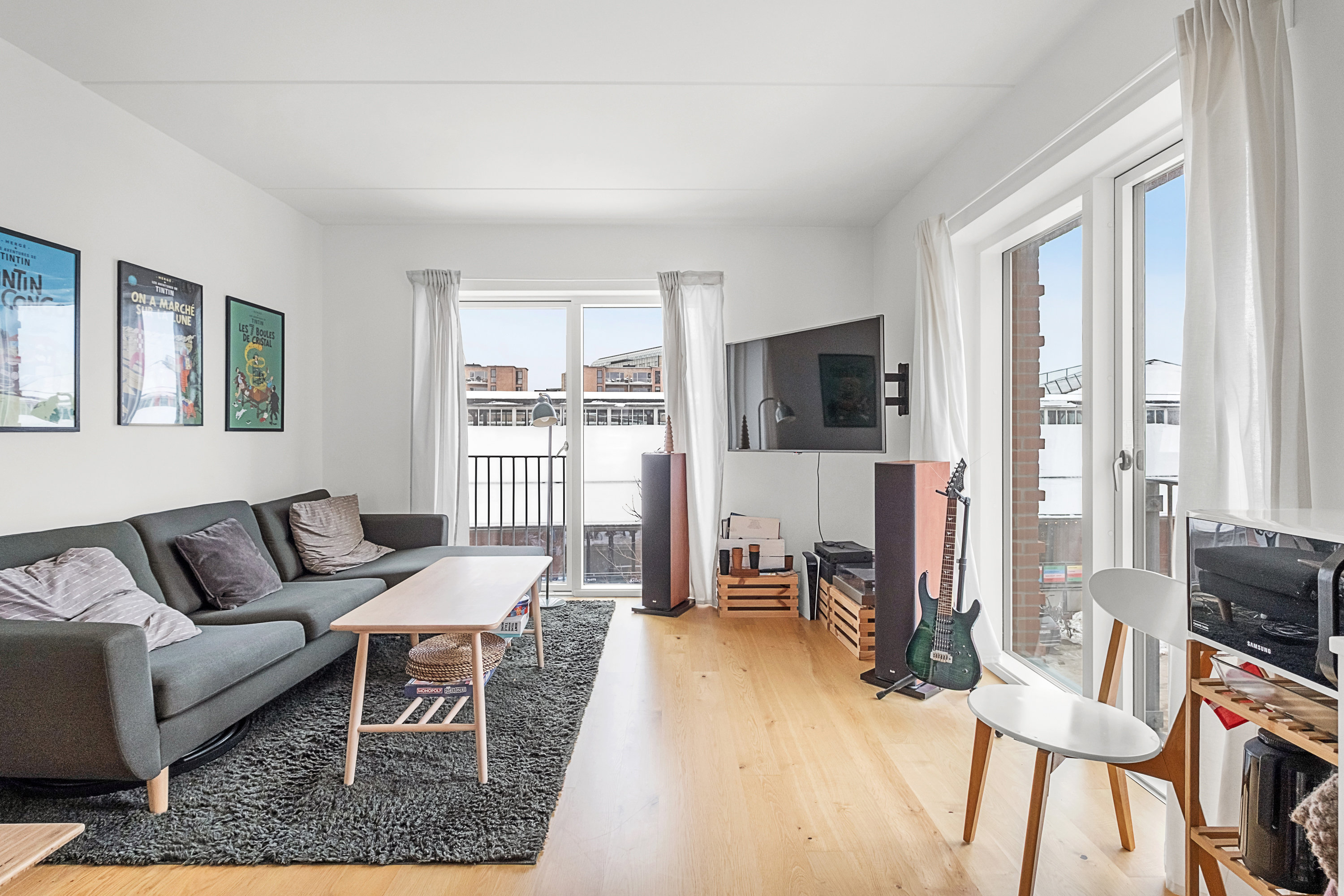 Fremhævet stue billede i fuldskærmstilstand. Billede af Kjeld Tolstrups Gade 16, 2. th., 8000 Aarhus C