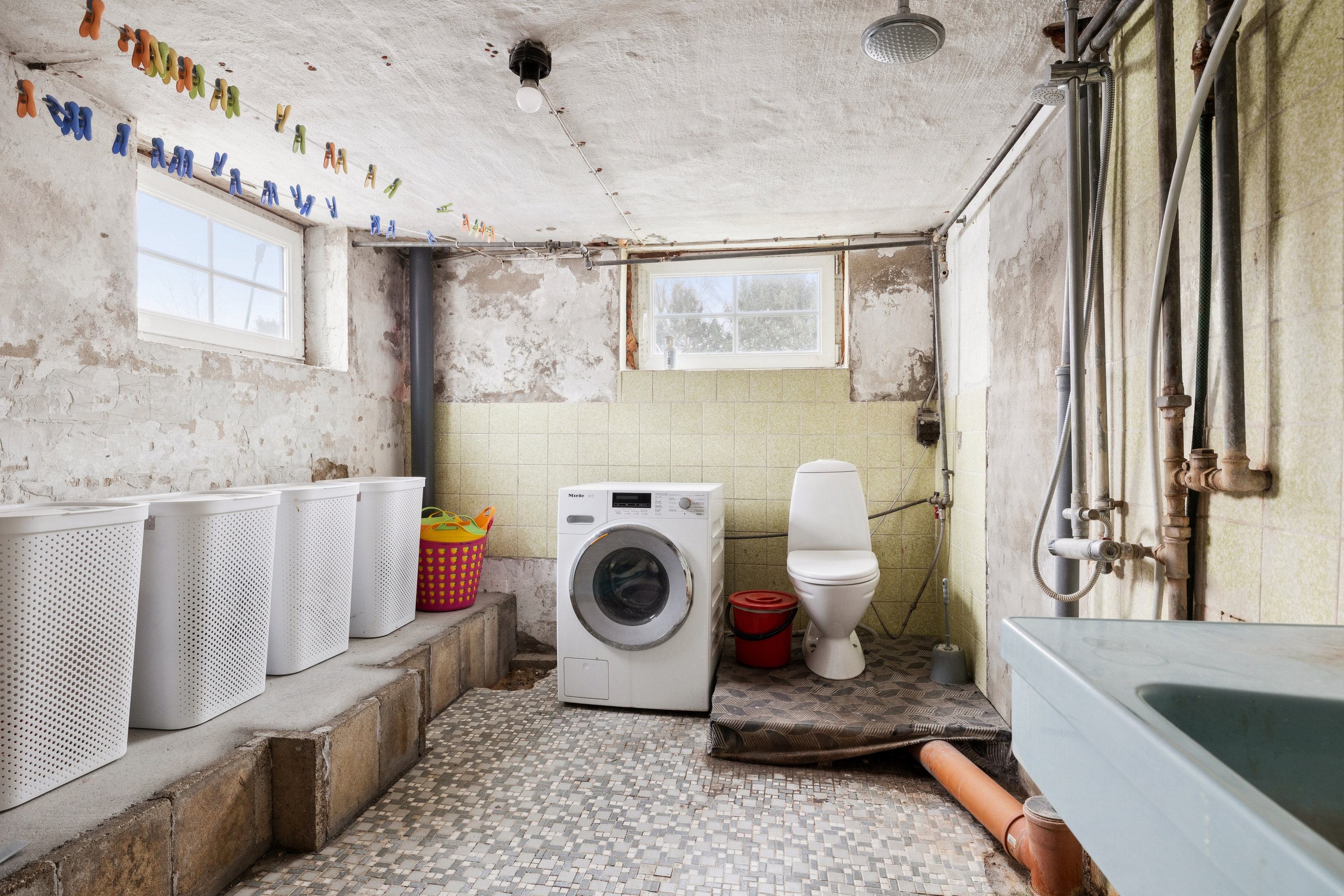 Fremhævet vaskerum billede i fuldskærmstilstand. Billede af Søndermarksvej 13+11, Stenild, 9500 Hobro