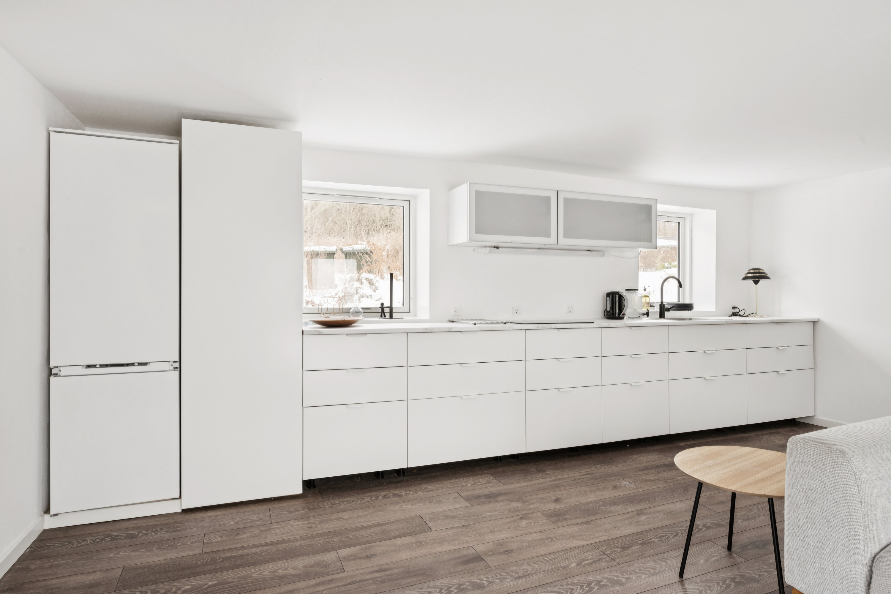 Fremhævet køkken billede i fuldskærmstilstand. Billede af Fyrrevej 18, Skovgårde, 8961 Allingåbro