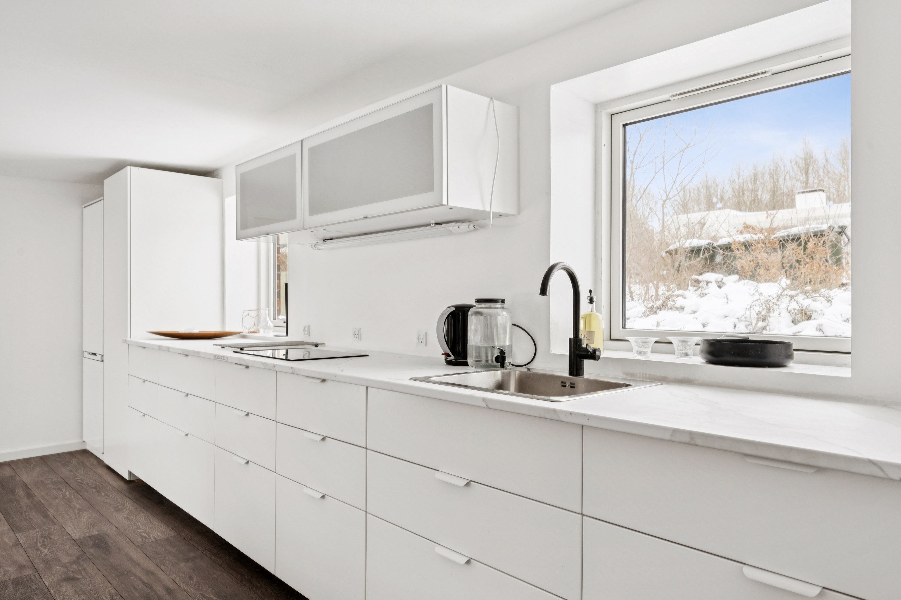 Fremhævet køkken billede i fuldskærmstilstand. Billede af Fyrrevej 18, Skovgårde, 8961 Allingåbro