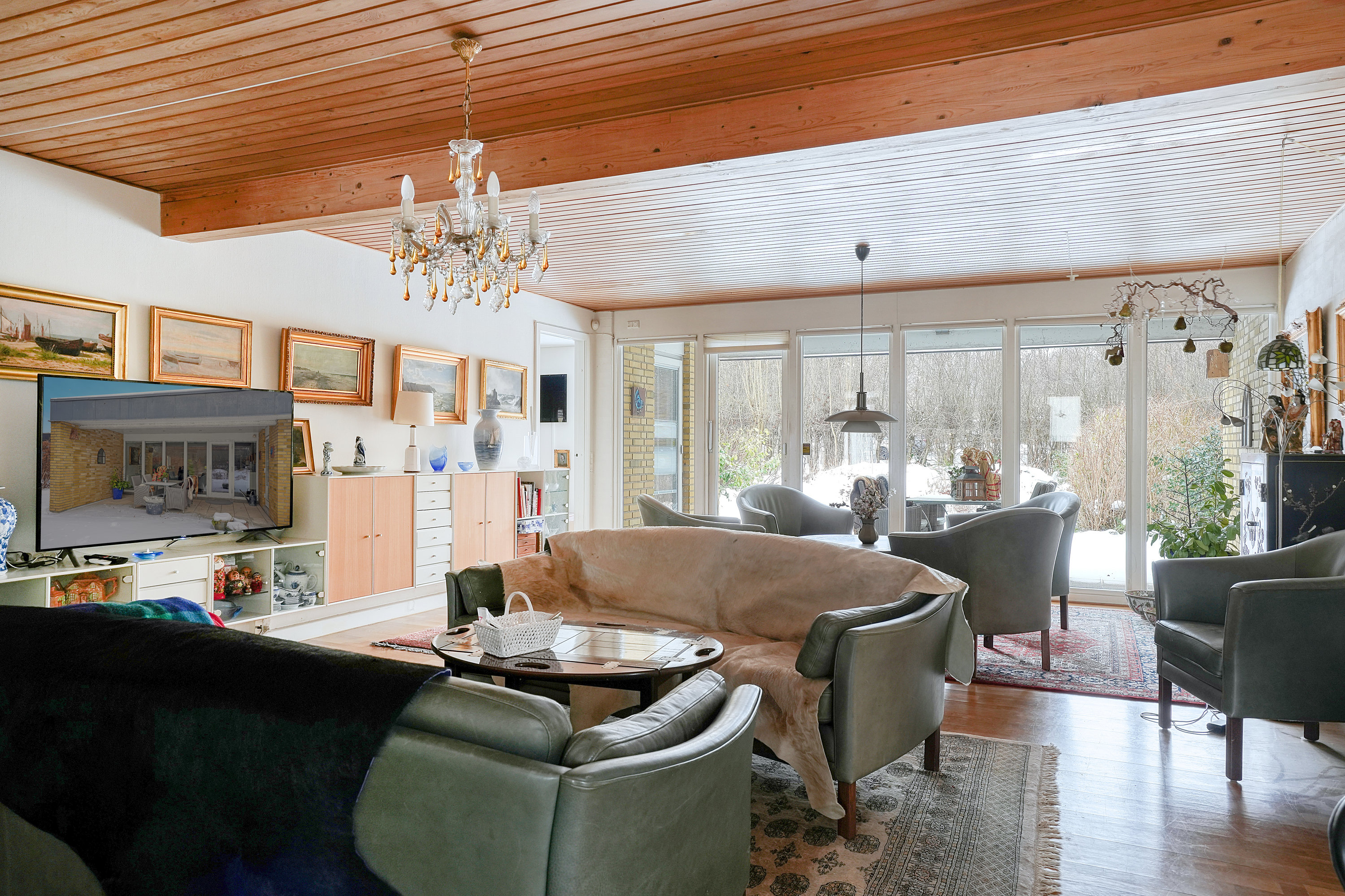 Fremhævet stue billede i fuldskærmstilstand. Billede af Dalen 8, 4300 Holbæk