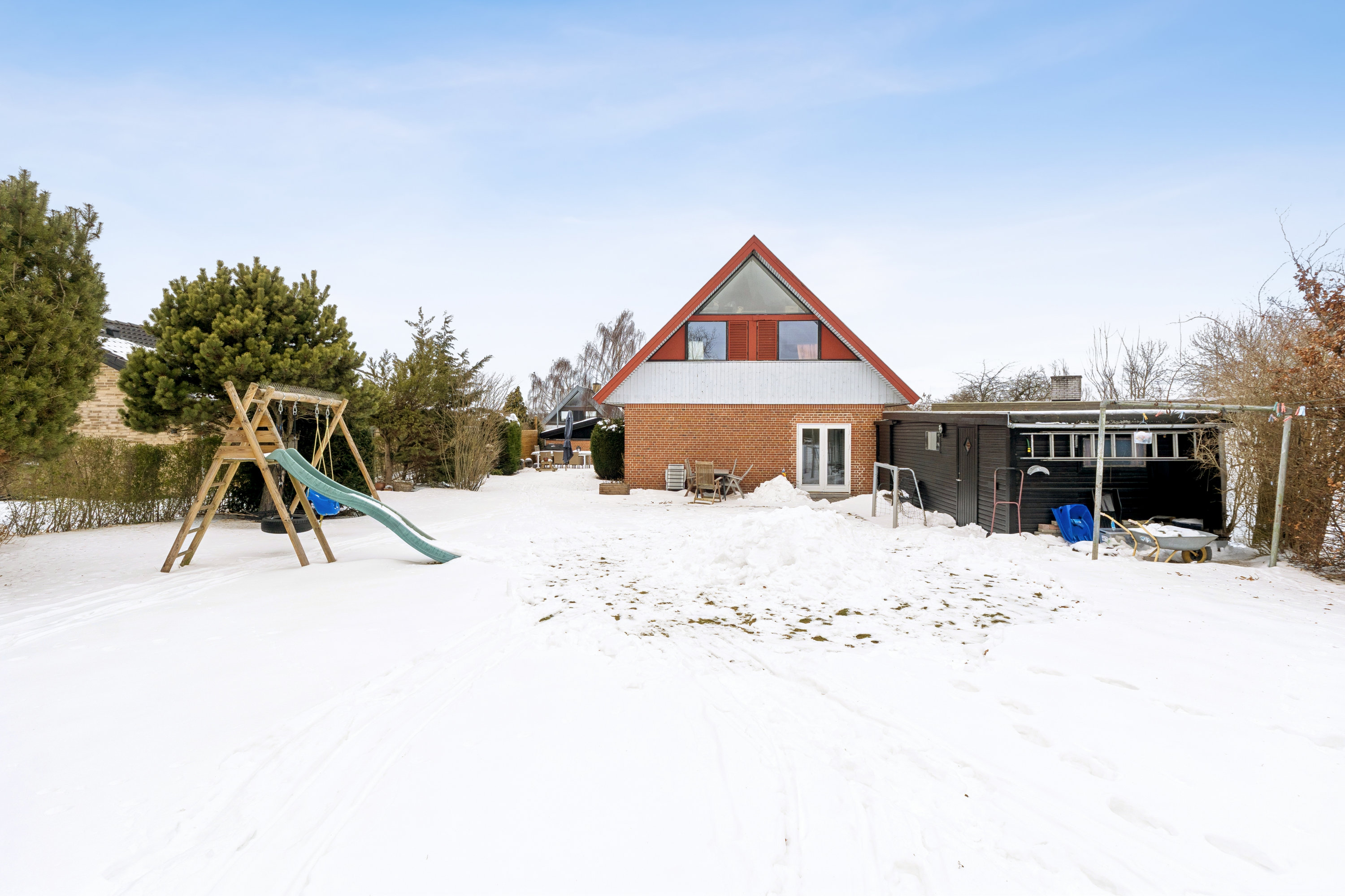 Fremhævet set fra haven billede i fuldskærmstilstand. Billede af Hejrevej 62, 4000 Roskilde