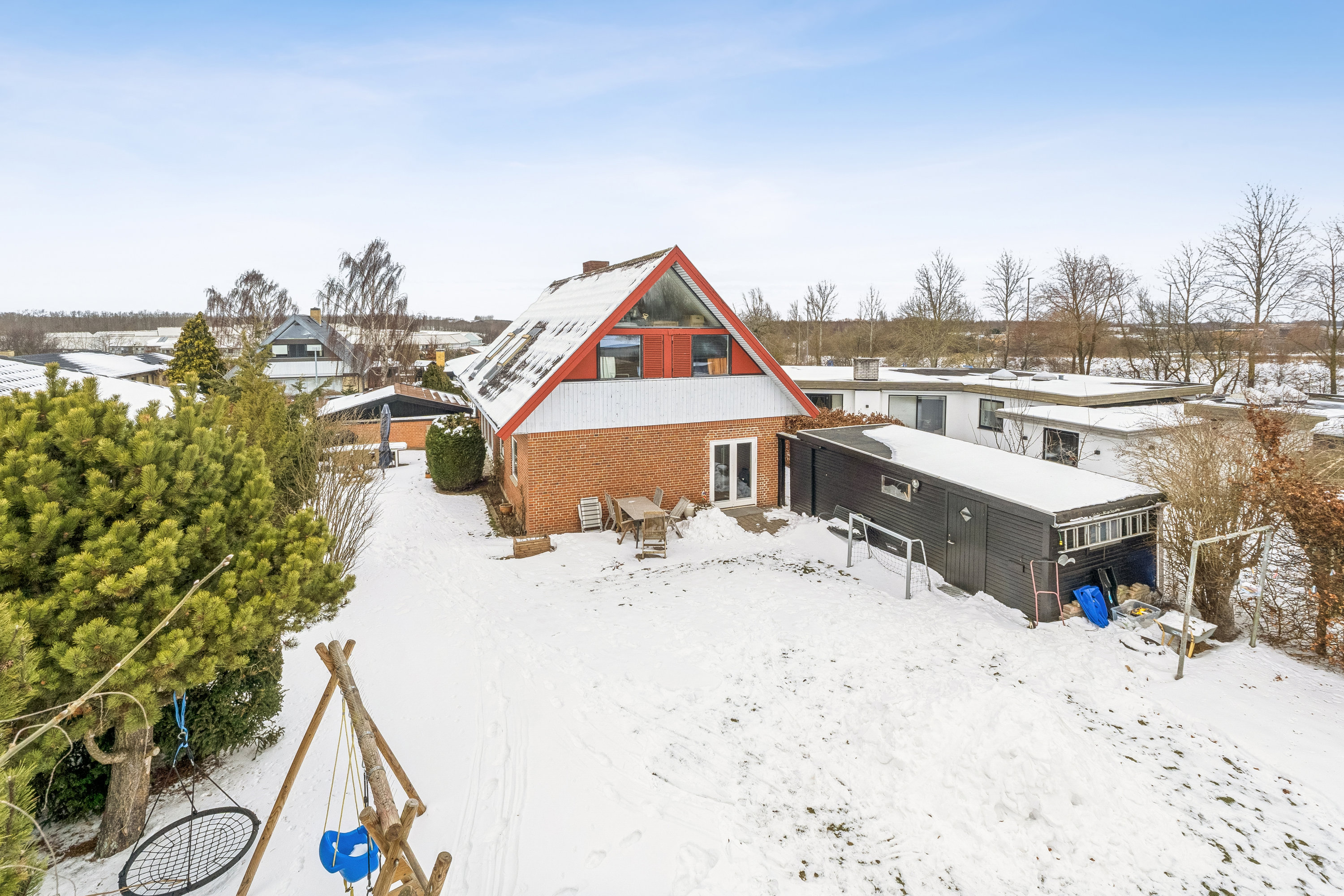 Fremhævet set fra haven billede i fuldskærmstilstand. Billede af Hejrevej 62, 4000 Roskilde