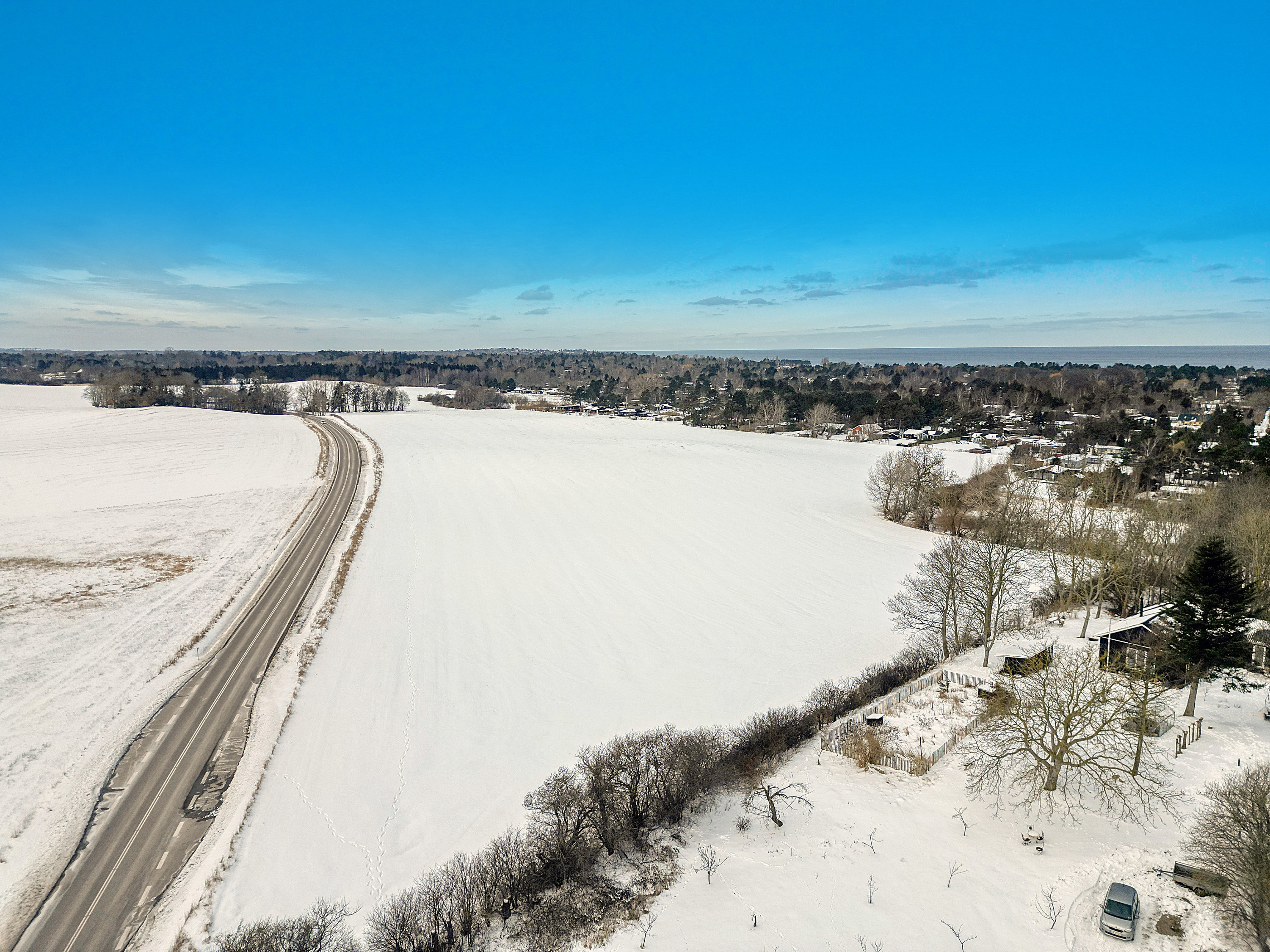 Fremhævet luftfoto billede i fuldskærmstilstand. Billede af Oddenvej 4A, Nygård, 4500 Nykøbing Sj