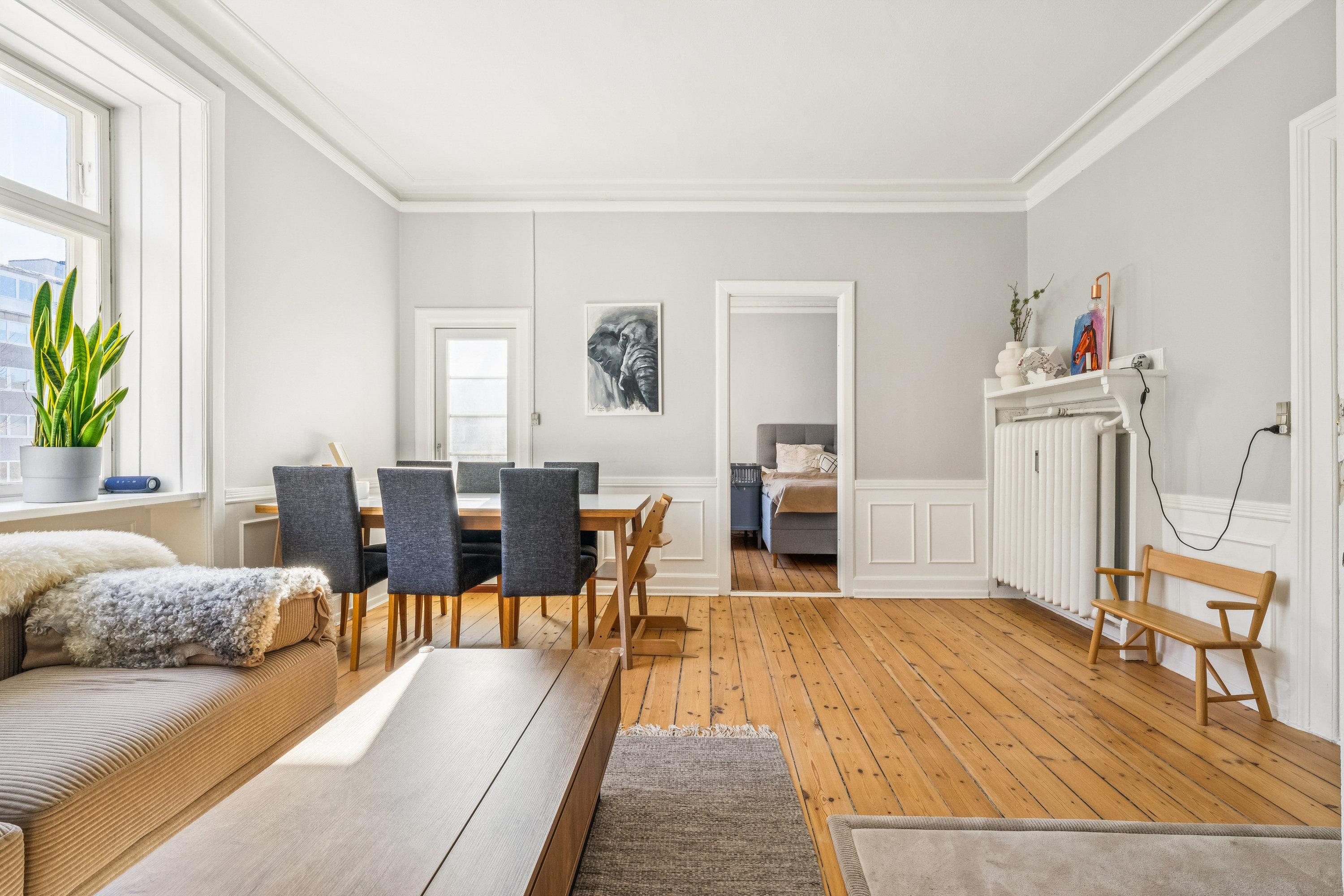 Fremhævet stue billede i fuldskærmstilstand. Billede af Vodroffslund 4, 2. tv., 1914 Frederiksberg C