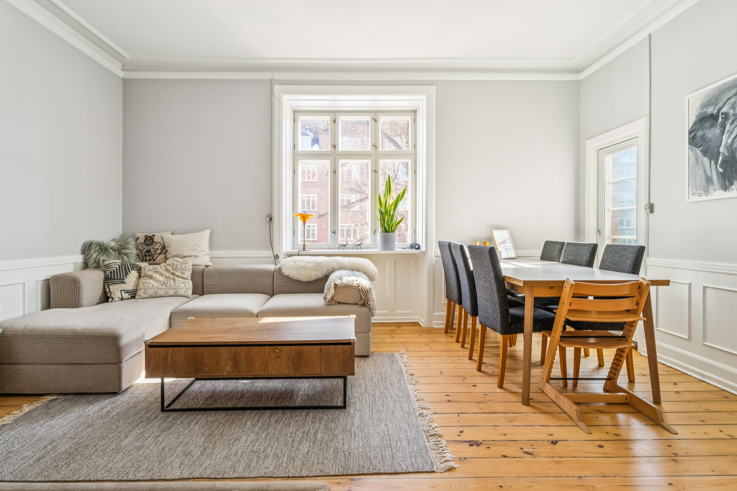 Fremhævet stue billede i fuldskærmstilstand. Billede af Vodroffslund 4, 2. tv., 1914 Frederiksberg C