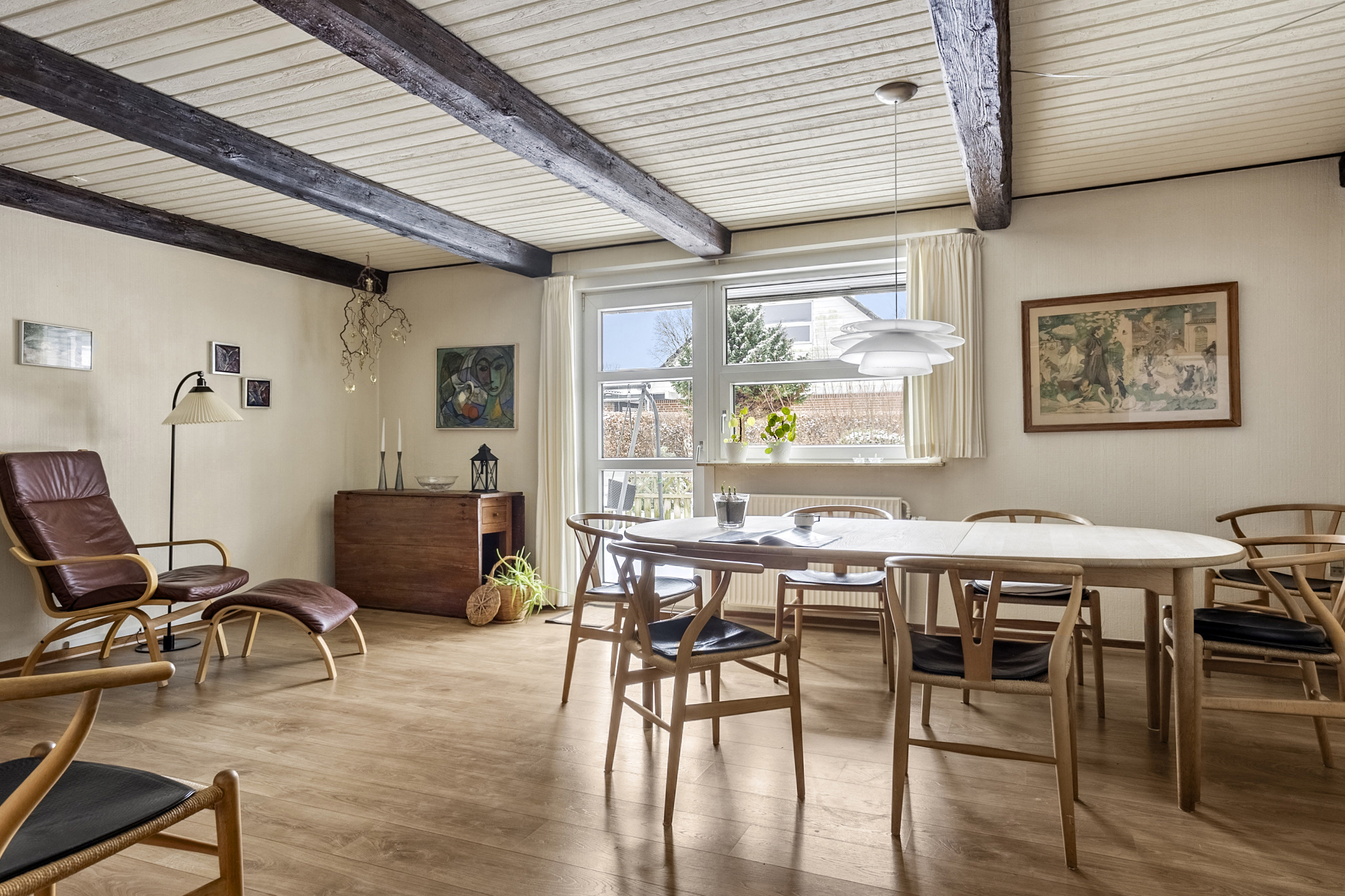 Fremhævet alrum/stue billede i fuldskærmstilstand. Billede af Rugtoften 48, Skodborg, 6630 Rødding