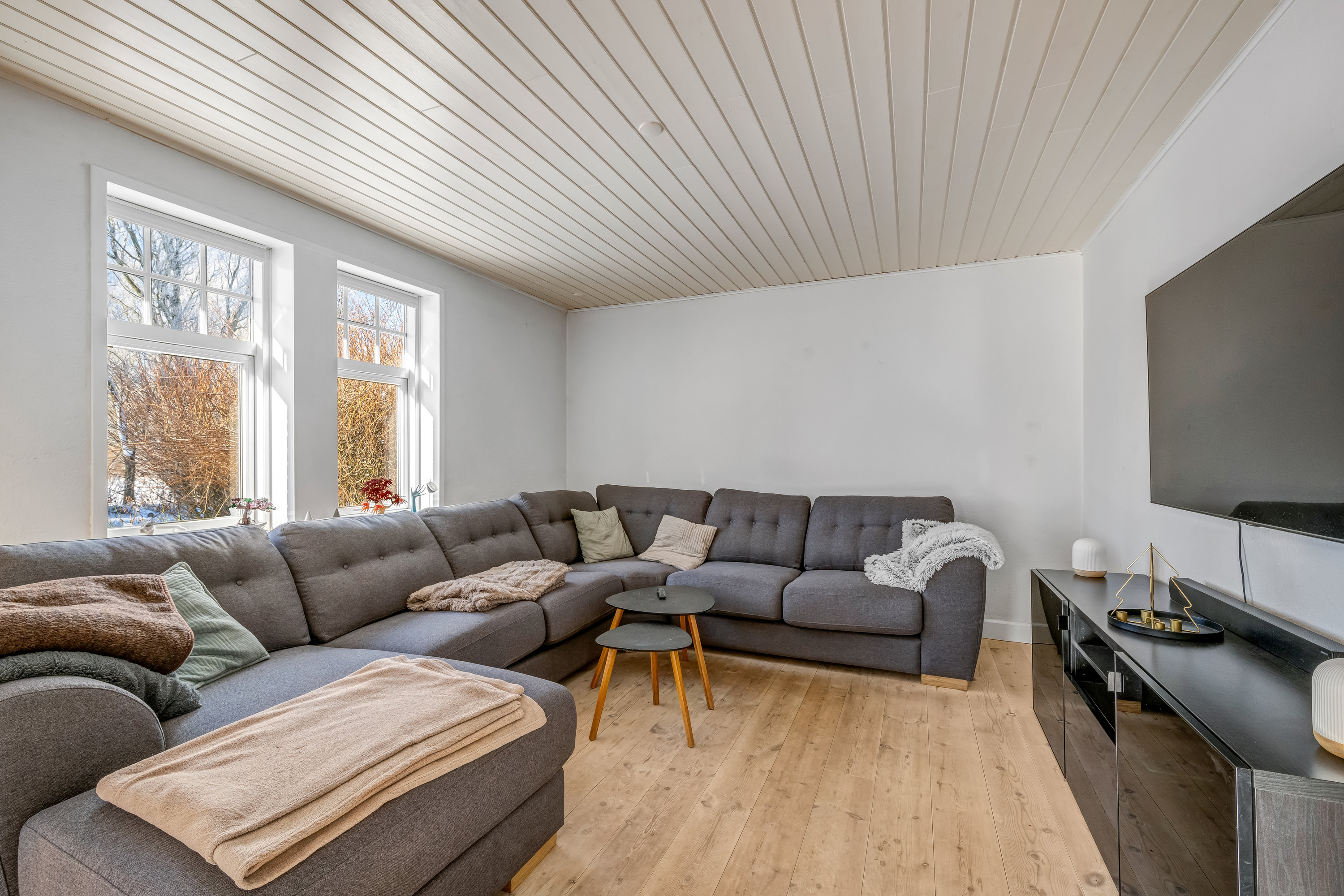 Fremhævet stue billede i fuldskærmstilstand. Billede af Nissengårdevej 8, Sdr Bork, 6893 Hemmet