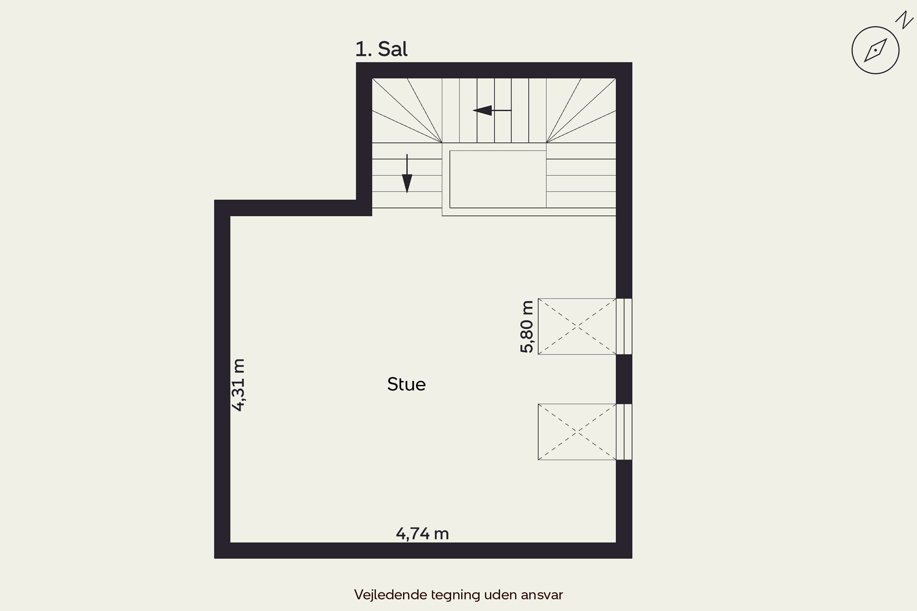Plantegninger billede af Vesterhavsgade 48, 1. mf., 6700 Esbjerg