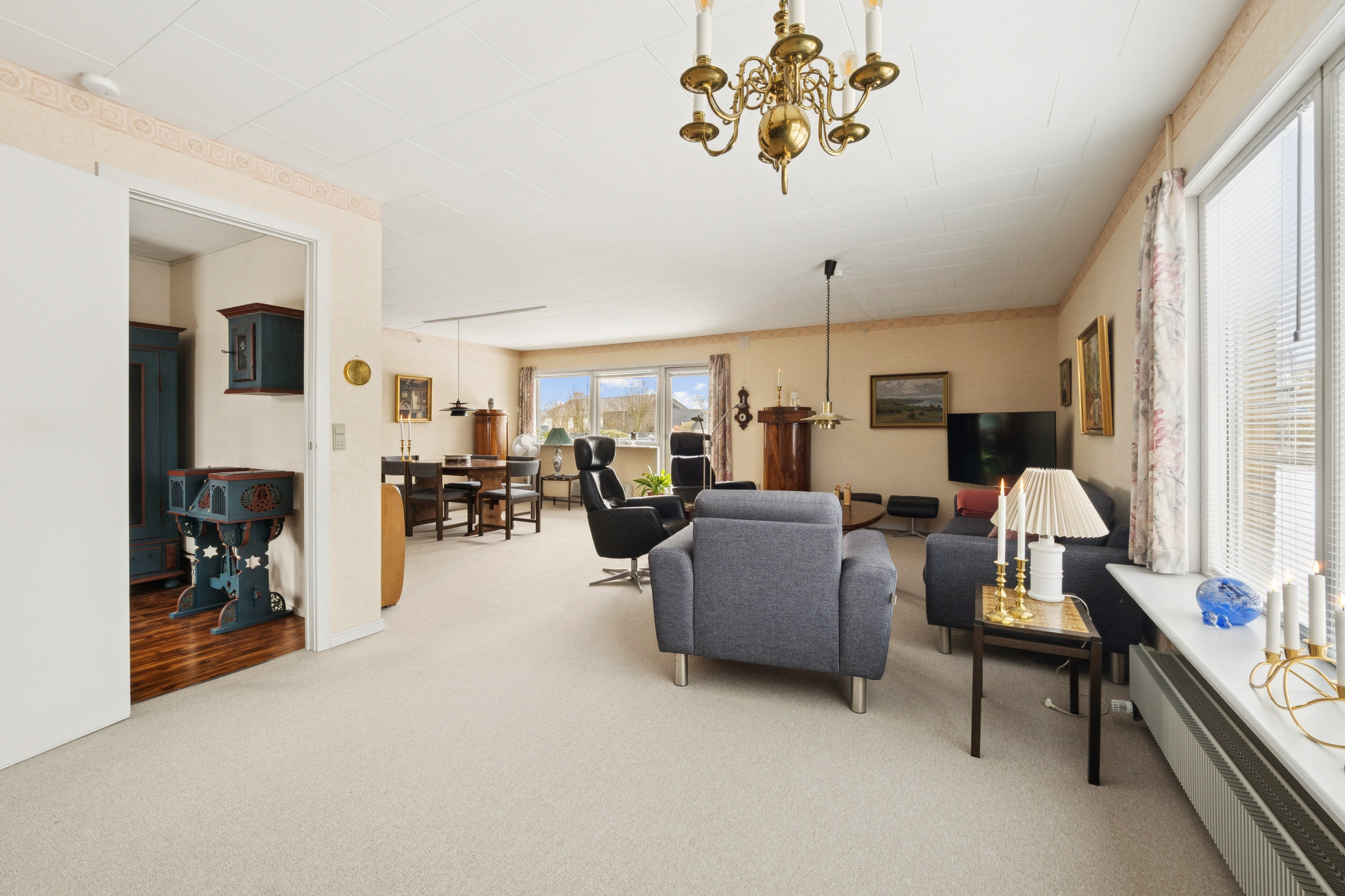 Fremhævet stue billede i fuldskærmstilstand. Billede af Margrethevej 7, Oddense, 7860 Spøttrup