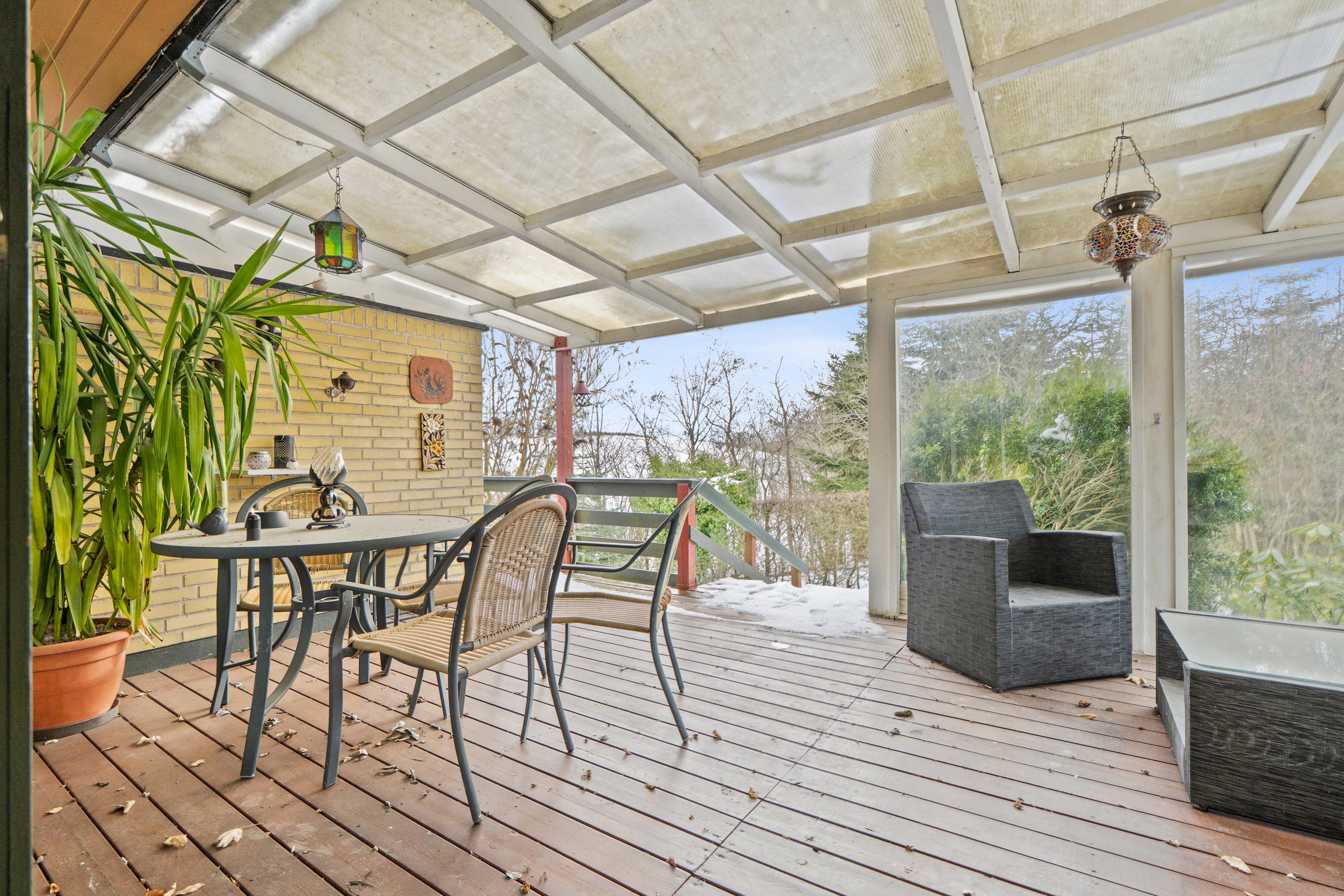 Fremhævet overdækket terrasse billede i fuldskærmstilstand. Billede af Toftevej 9, Ordrup, 4060 Kirke Såby