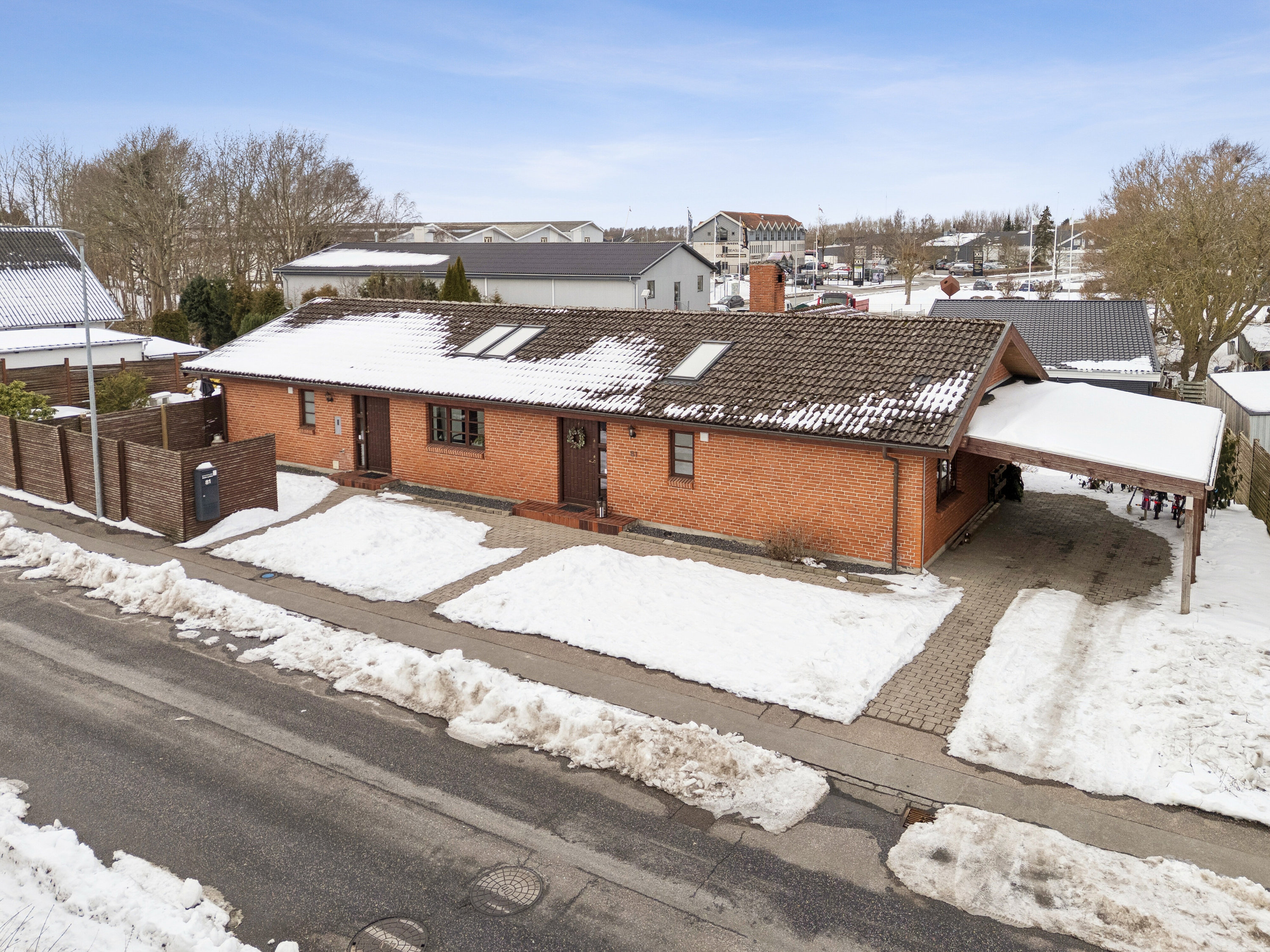 Fremhævet set fra haven billede i fuldskærmstilstand. Billede af Nørreås 81, 4200 Slagelse