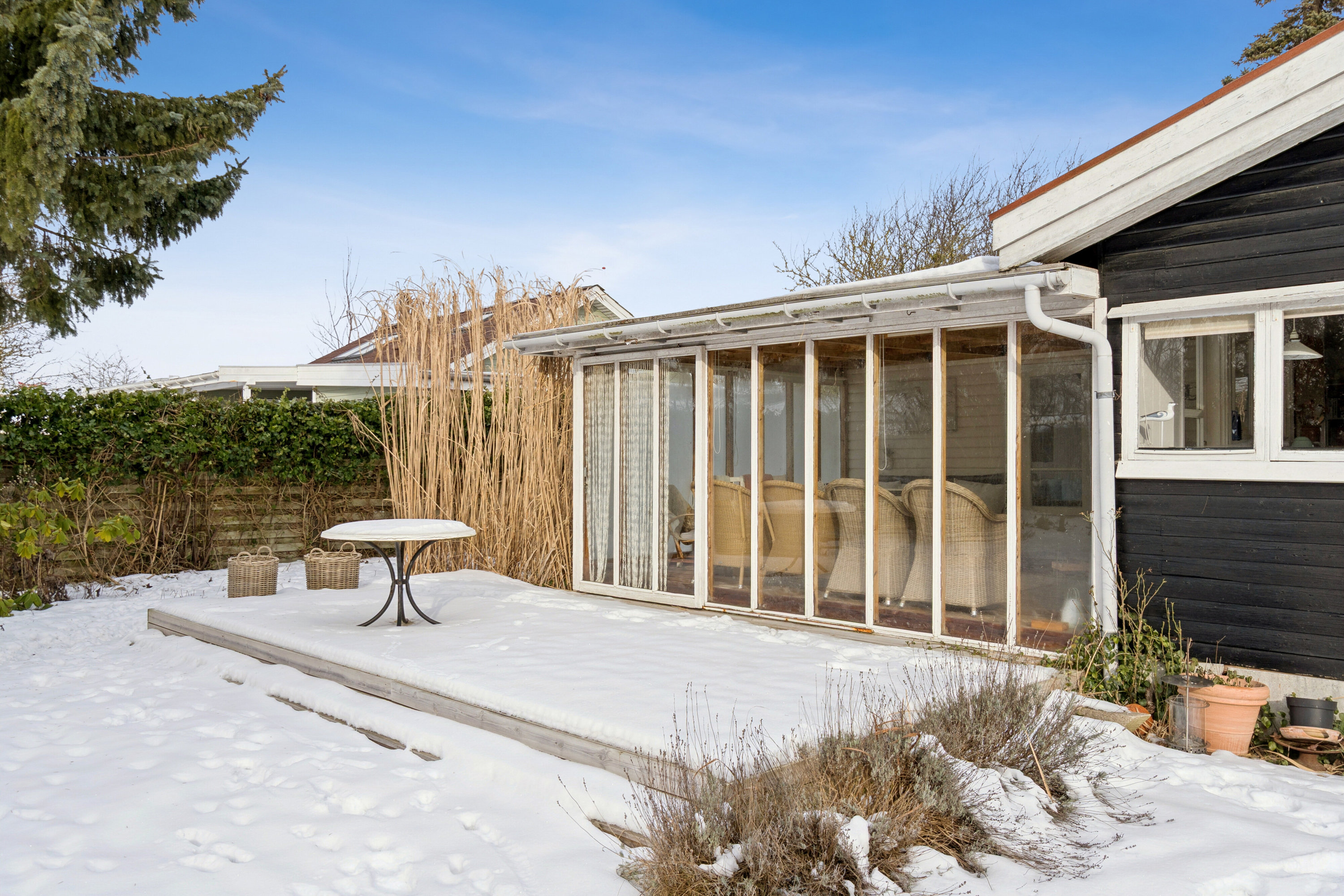 Fremhævet set fra haven billede i fuldskærmstilstand. Billede af Skovsangervej 8, St Kongsmark, 4200 Slagelse