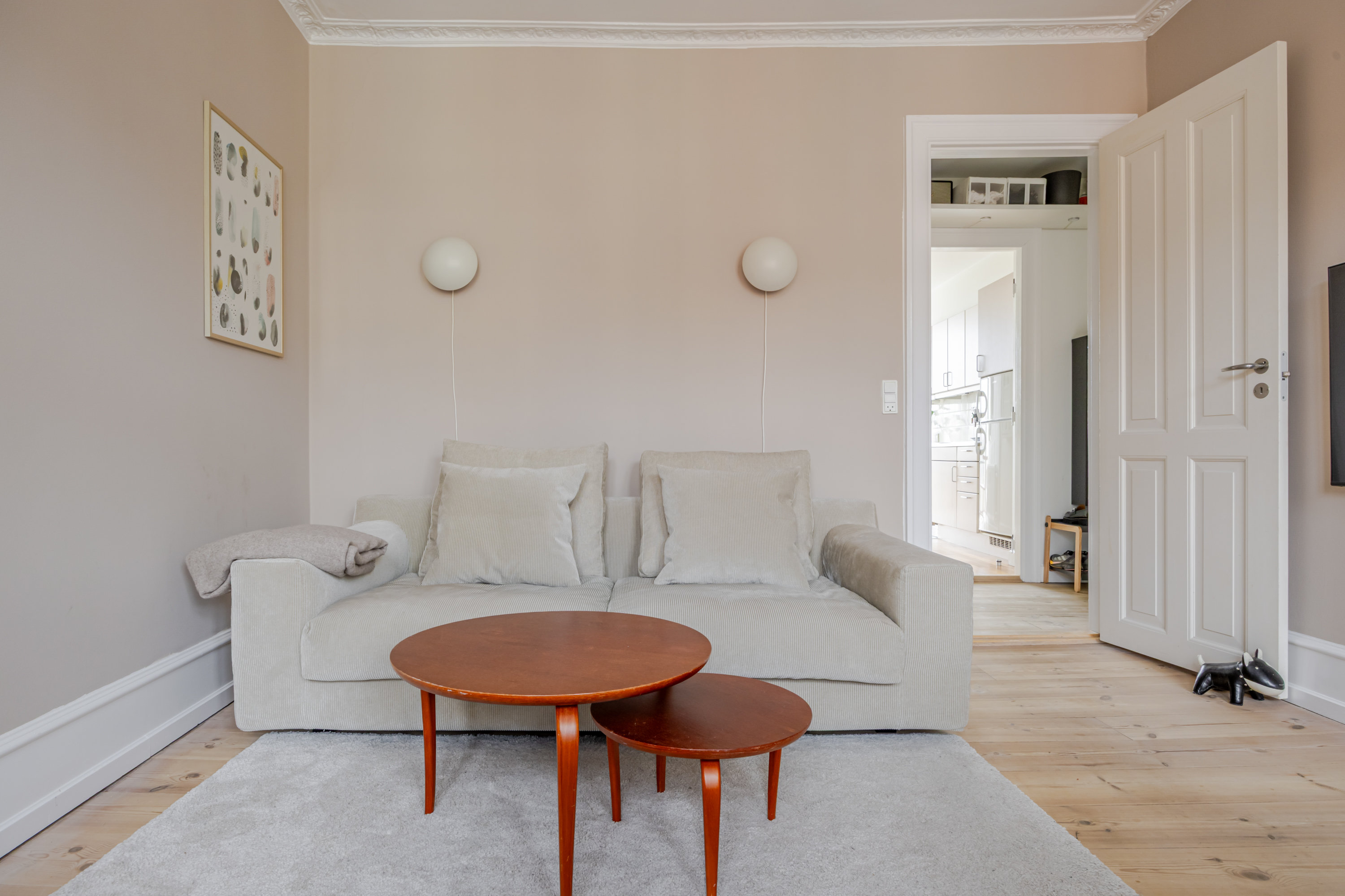 Fremhævet stue billede i fuldskærmstilstand. Billede af Ahornsgade 21, 4. tv., 2200 København N