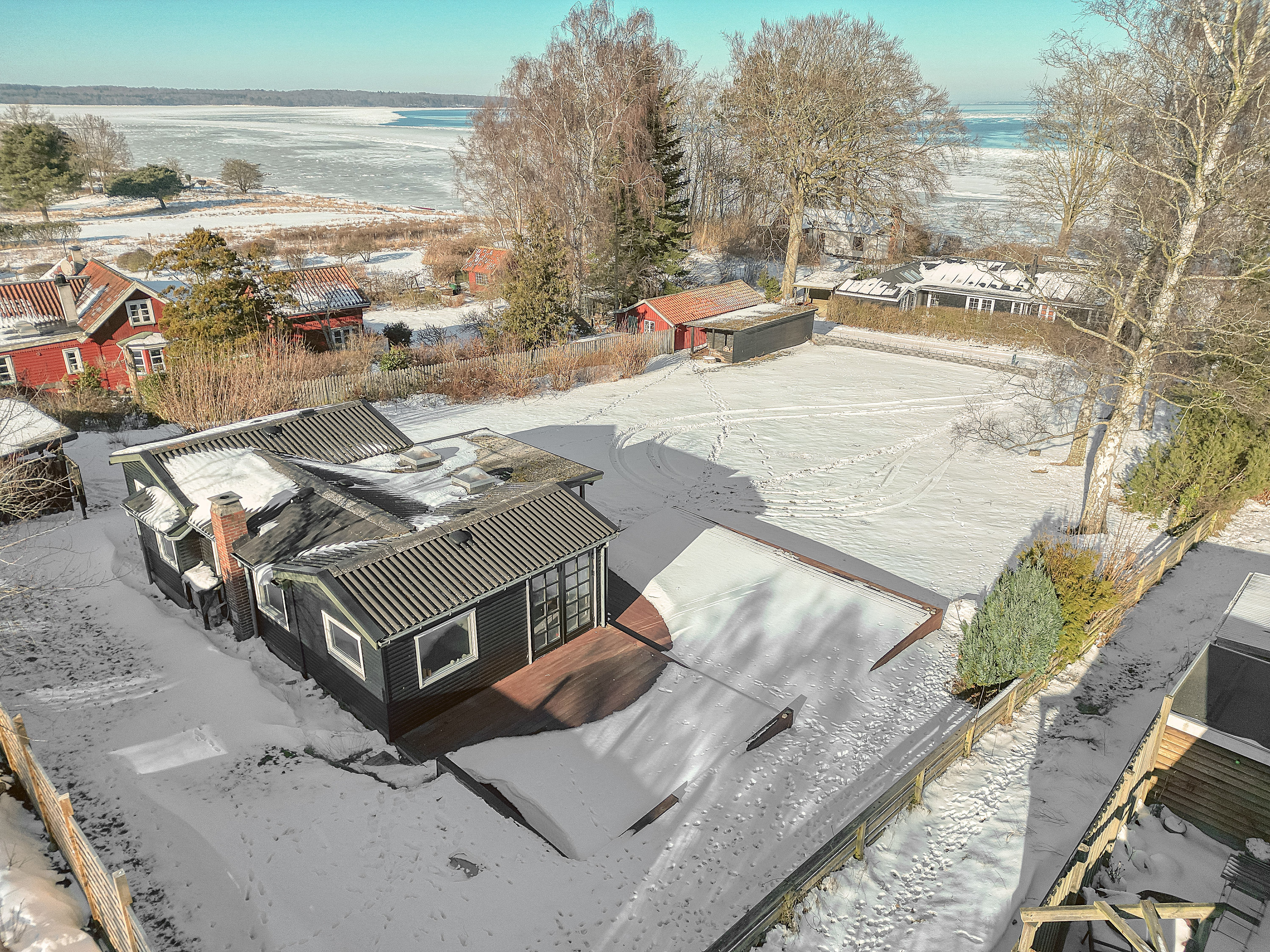 Fremhævet luftfoto billede i fuldskærmstilstand. Billede af Løserup Strandvej 4, Løserup, 4300 Holbæk