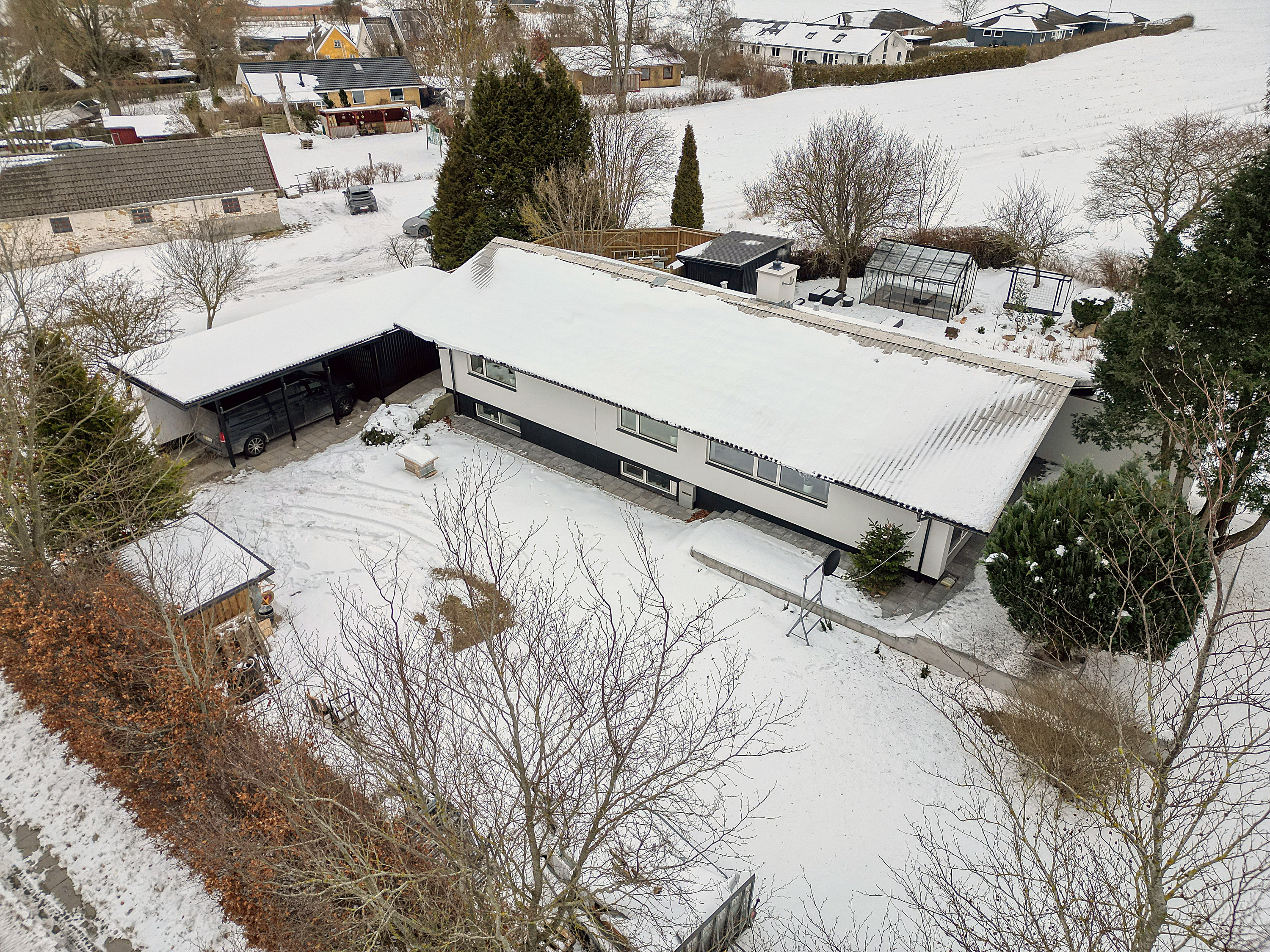 Fremhævet luftfoto billede i fuldskærmstilstand. Billede af Ringstedvej 229, Kvanløse, 4300 Holbæk