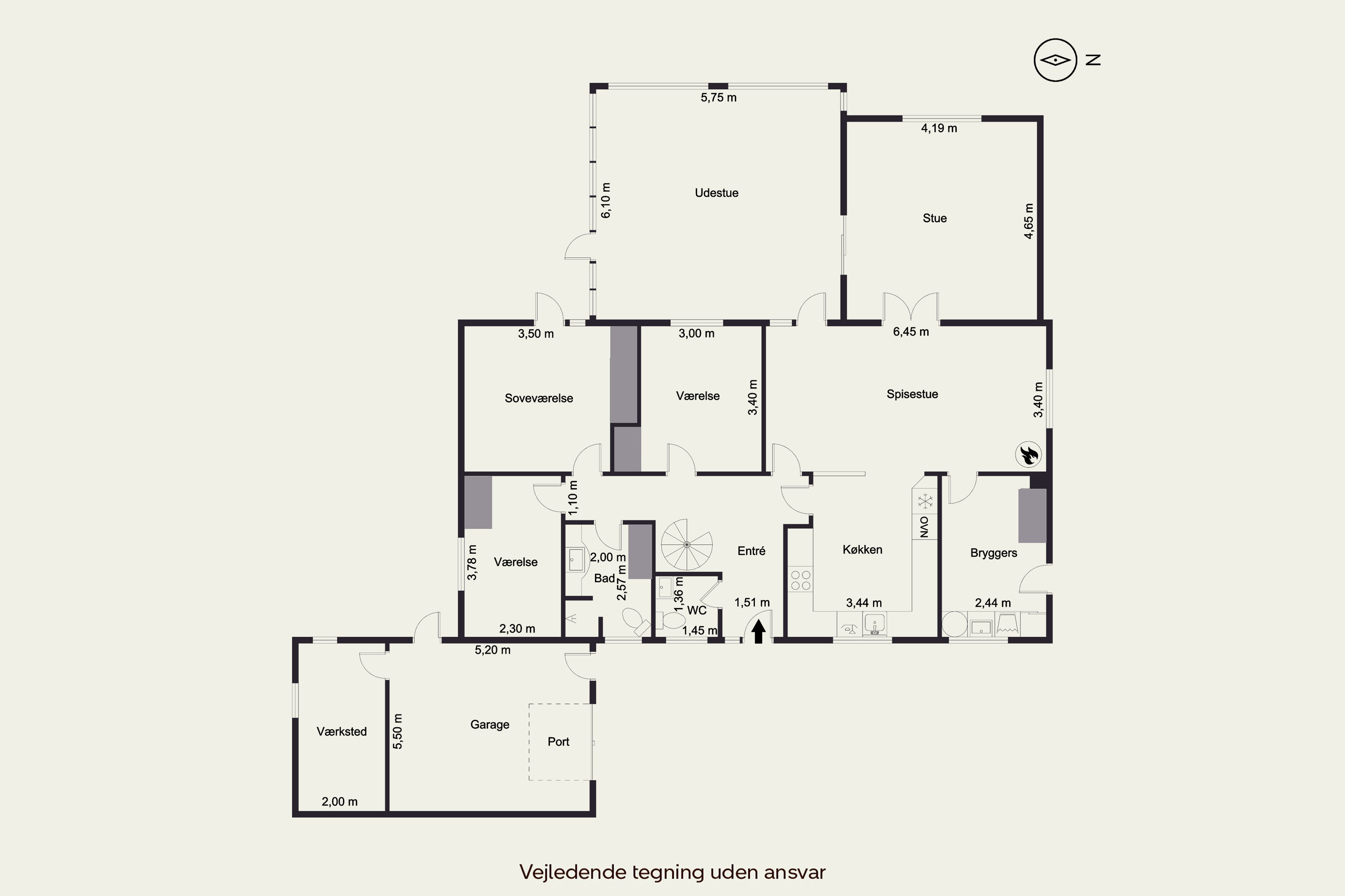 Plantegninger billede af Hjortevej 7, Hee, 6950 Ringkøbing