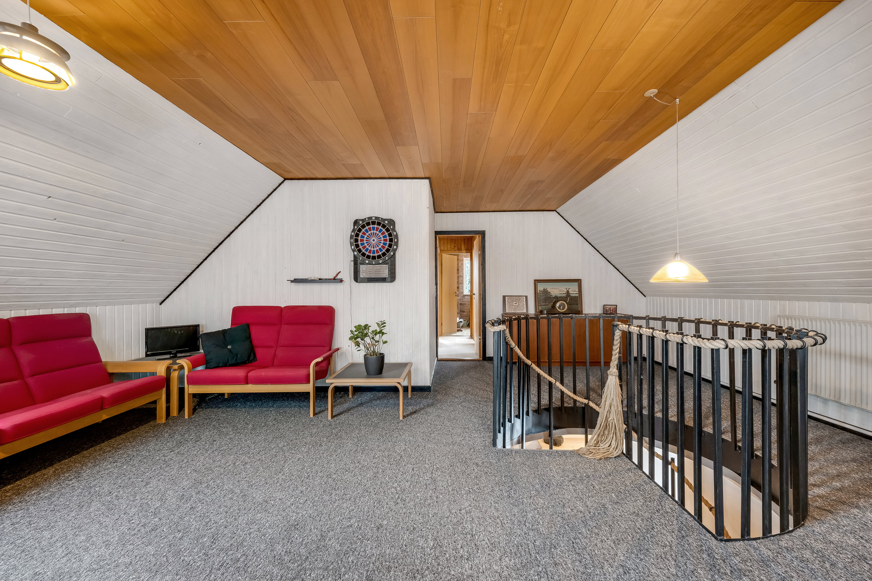 Fremhævet stue billede i fuldskærmstilstand. Billede af Hjortevej 7, Hee, 6950 Ringkøbing