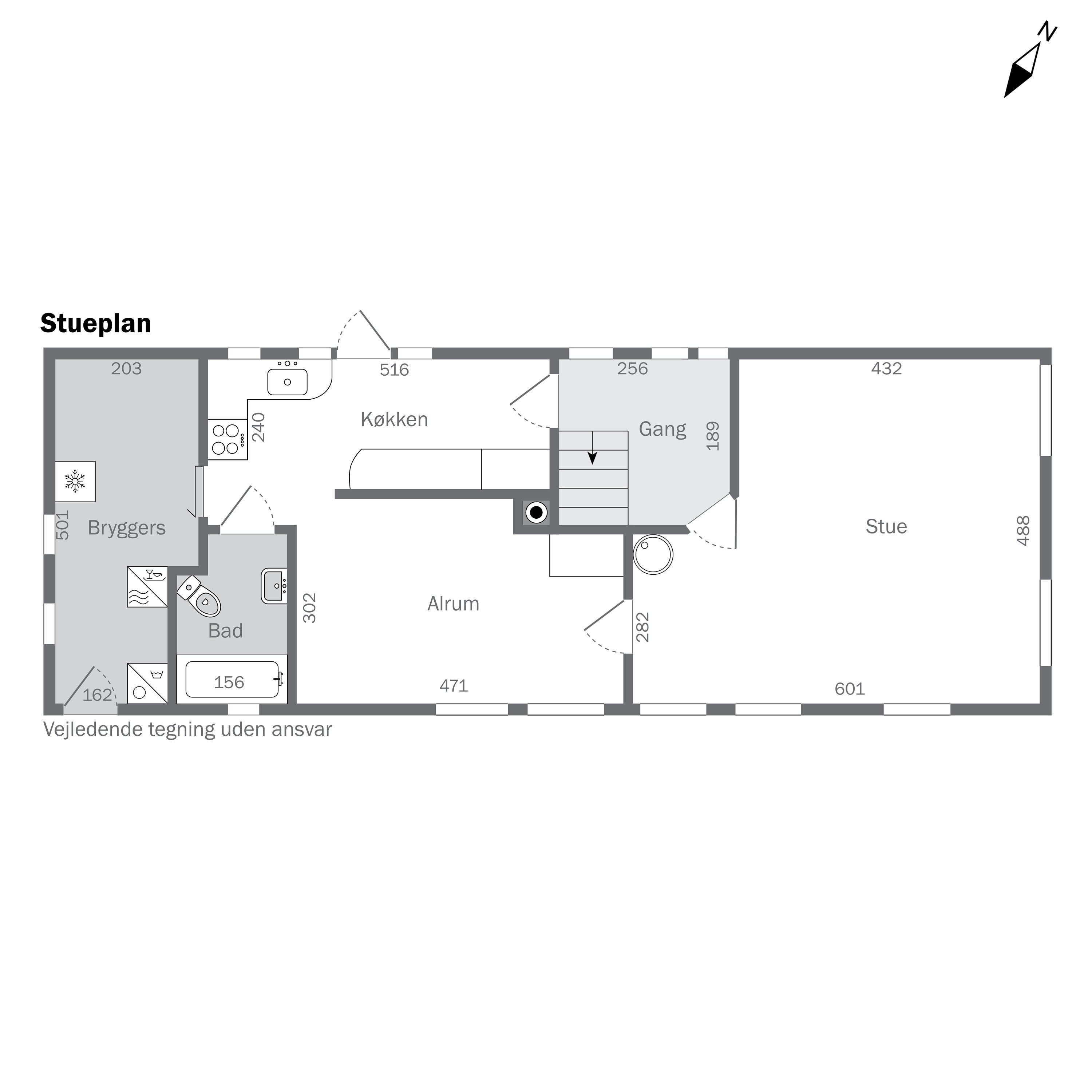 Plantegninger billede af Brøddegade 39, 3760 Gudhjem