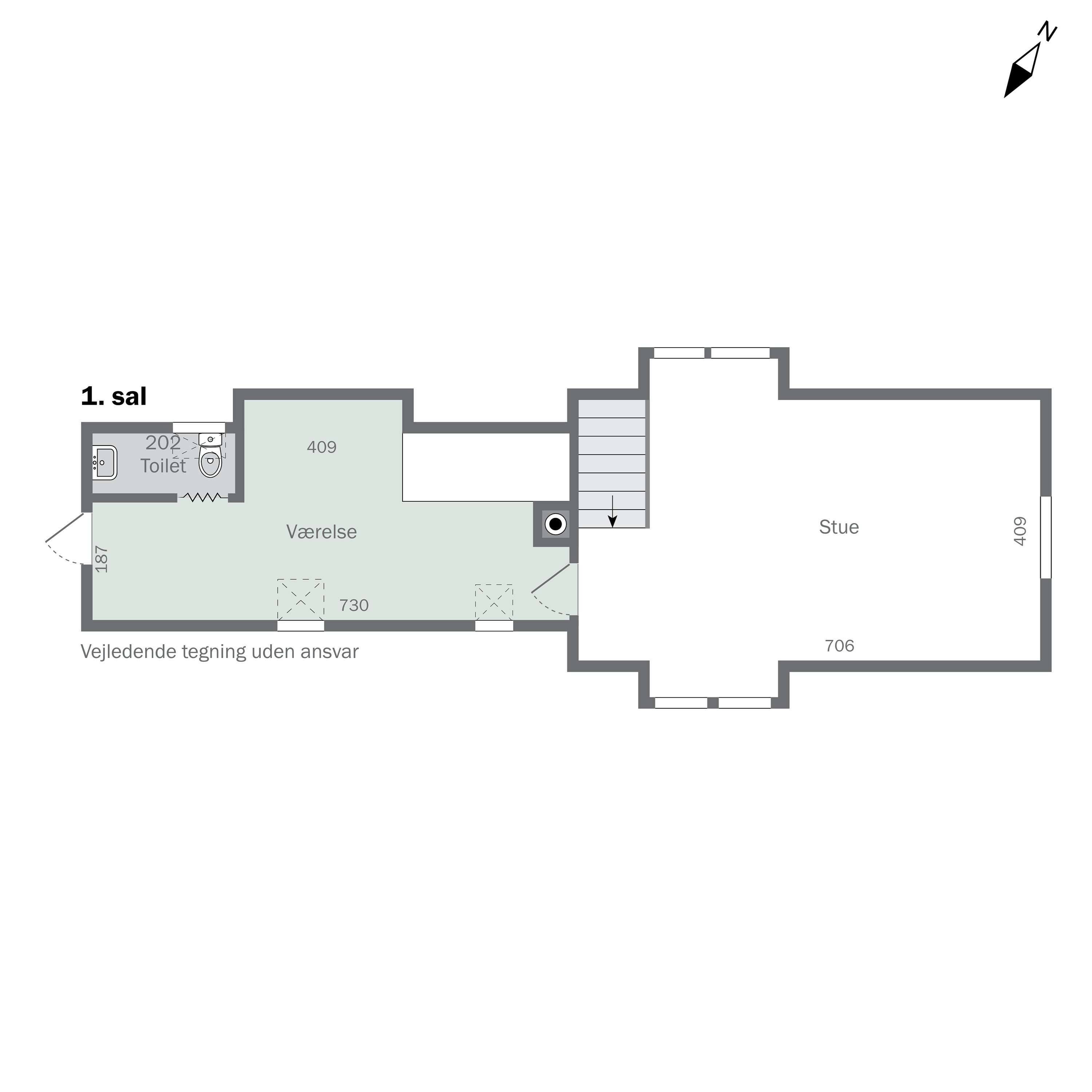 Plantegninger billede af Brøddegade 39, 3760 Gudhjem