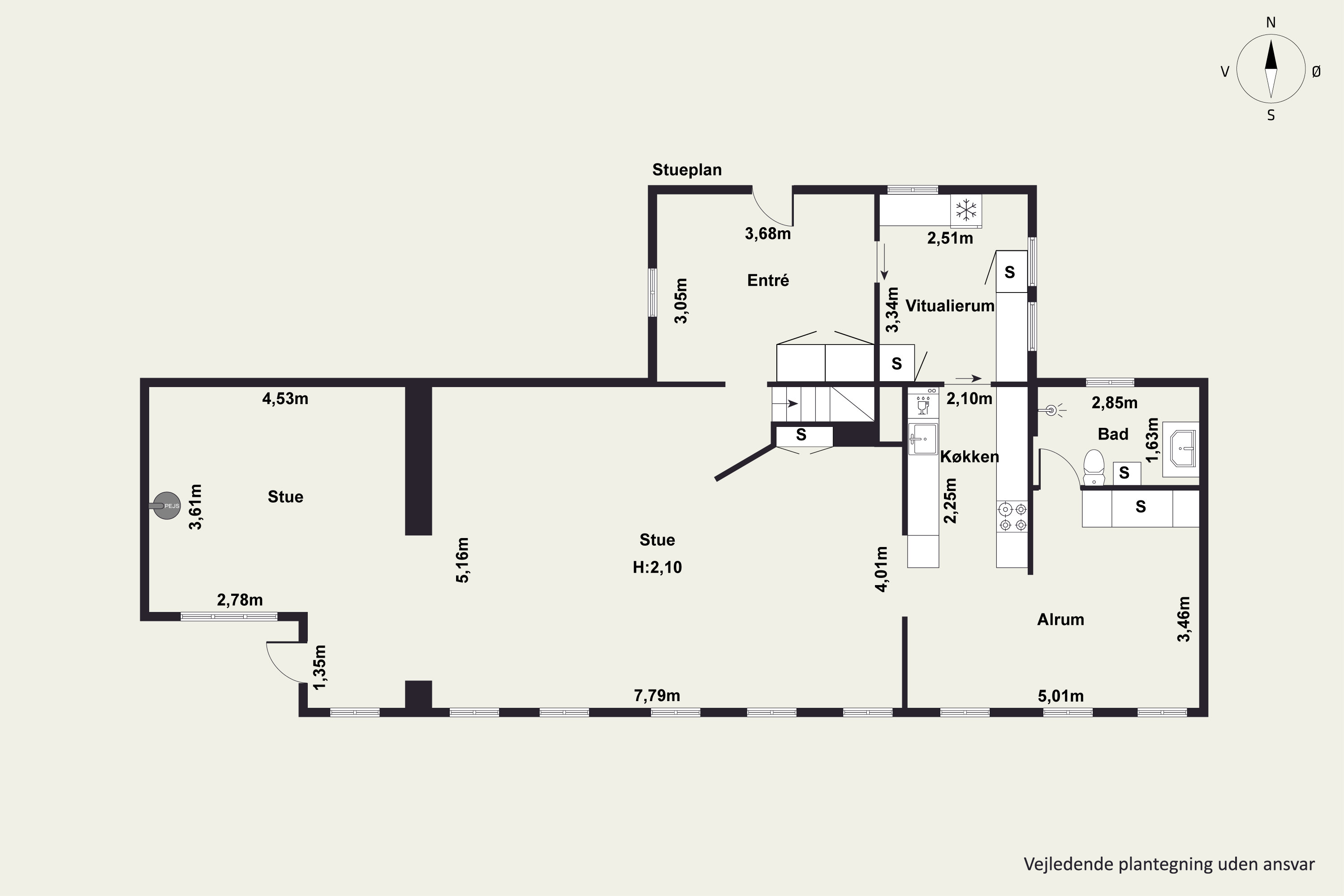 Plantegninger billede af Karlbyvej 1, Karlby, 9500 Hobro