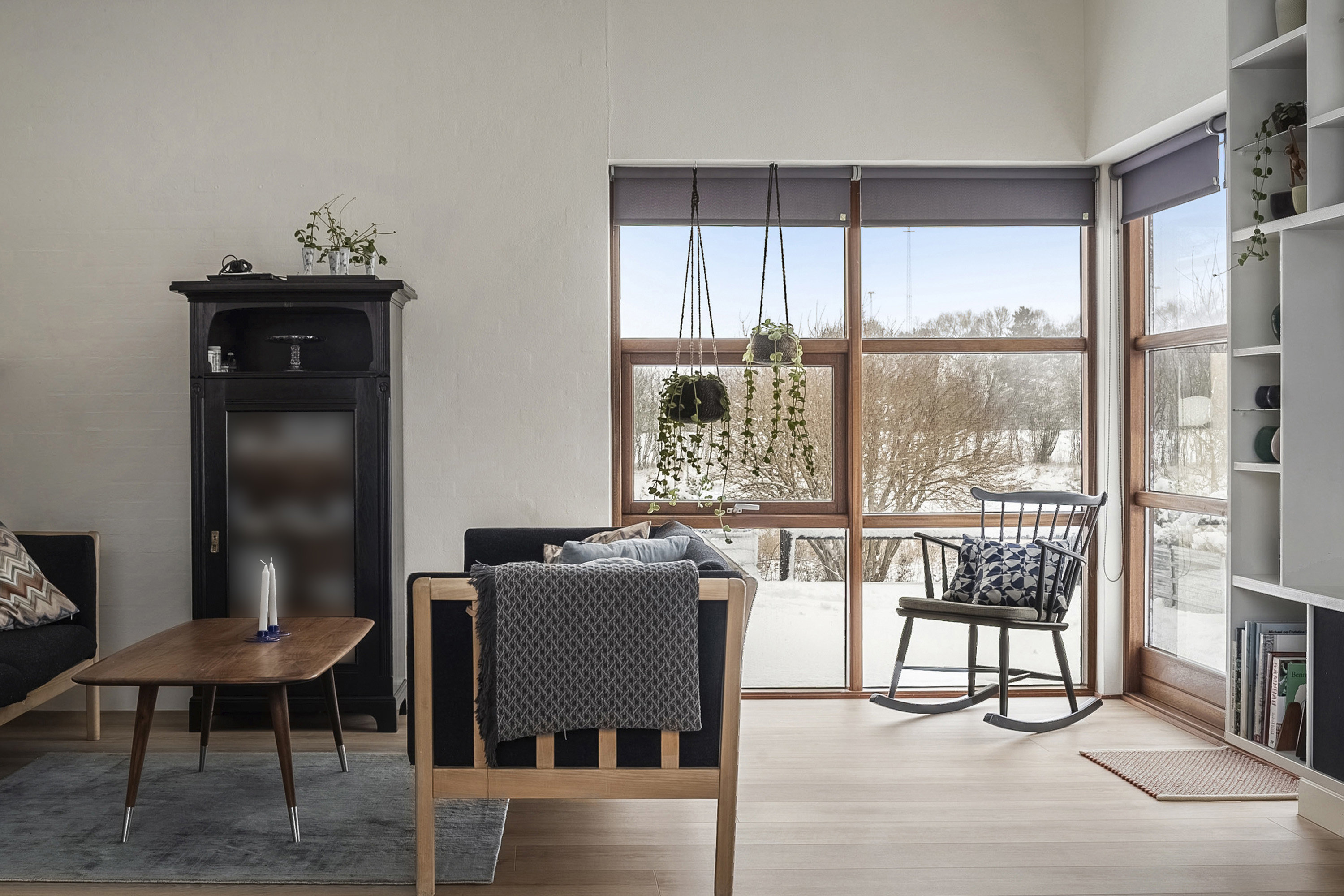 Fremhævet stue billede i fuldskærmstilstand. Billede af Tværvej 4, 8783 Hornsyld