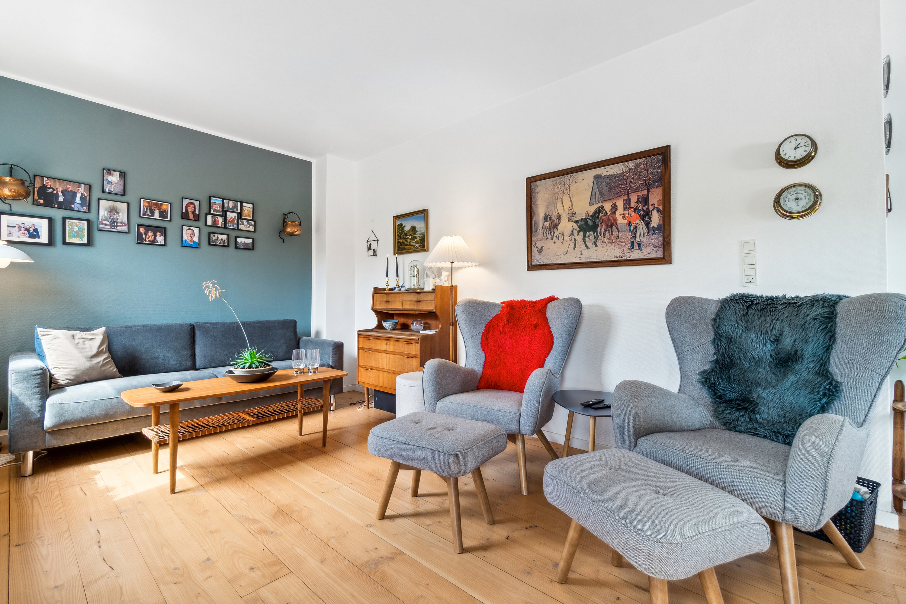 Fremhævet stue billede i fuldskærmstilstand. Billede af Stakhaven 4, Aakirkeby, 3720 Aakirkeby