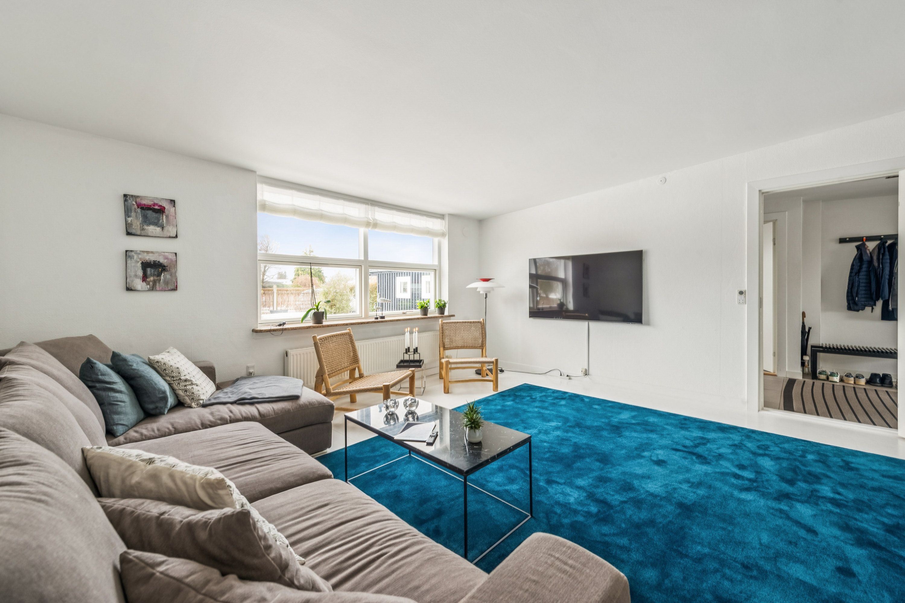 Fremhævet stue billede i fuldskærmstilstand. Billede af Krogårdsvej 86, 2670 Greve