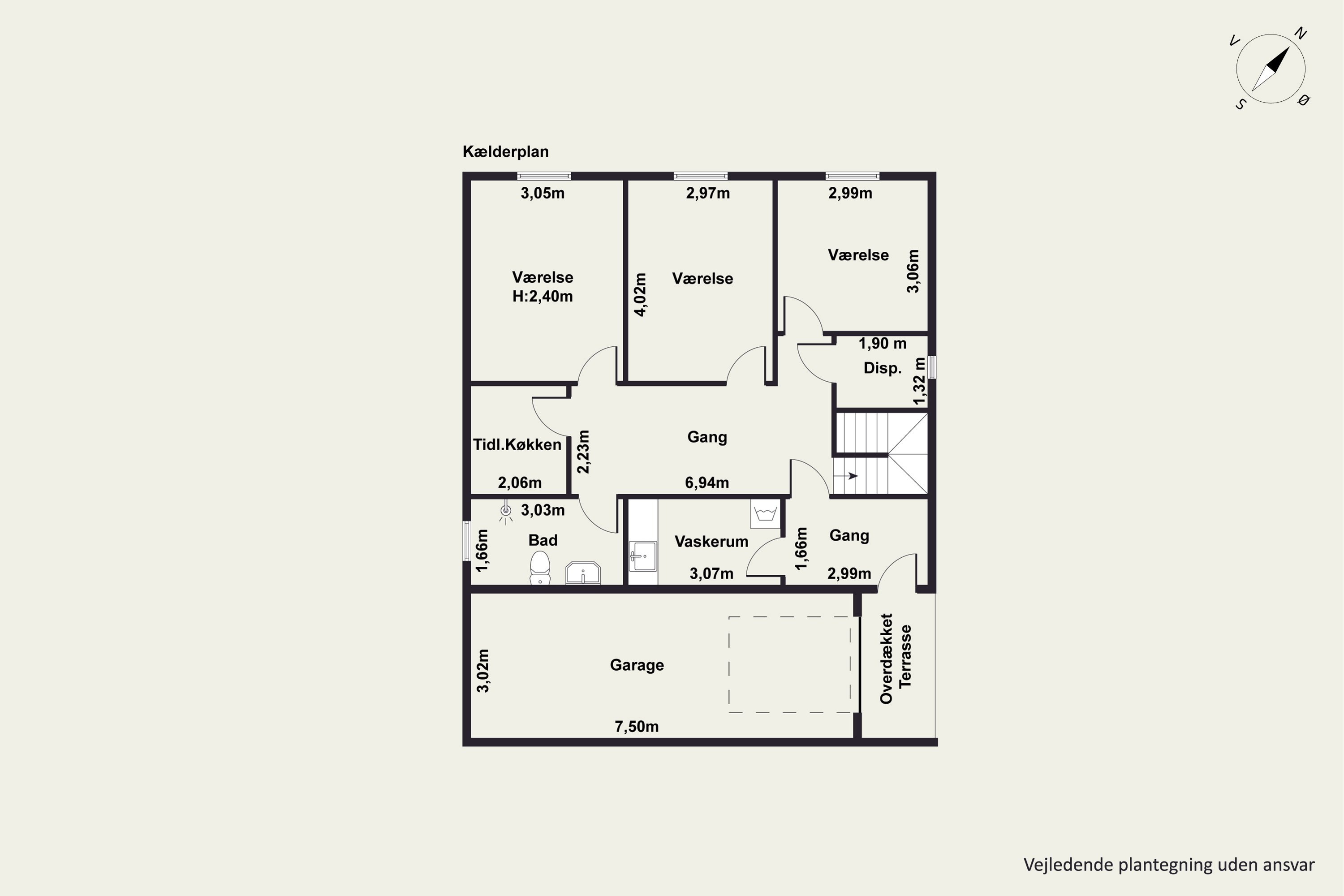 Plantegninger billede af Moesbakken 4, 8410 Rønde