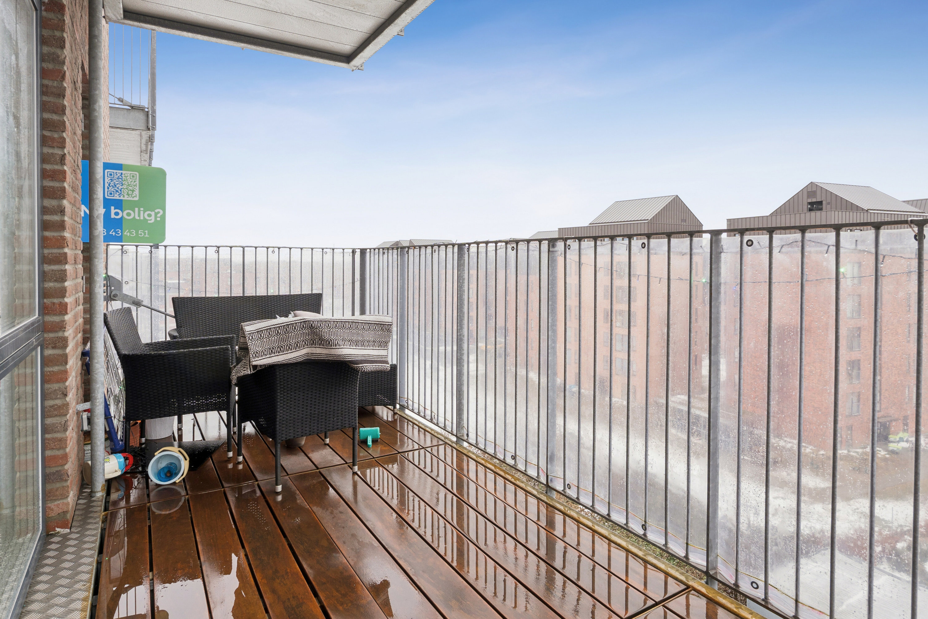 Fremhævet altan billede i fuldskærmstilstand. Billede af Kirkebjerg Parkvej 2B, 5. mf., 2600 Glostrup