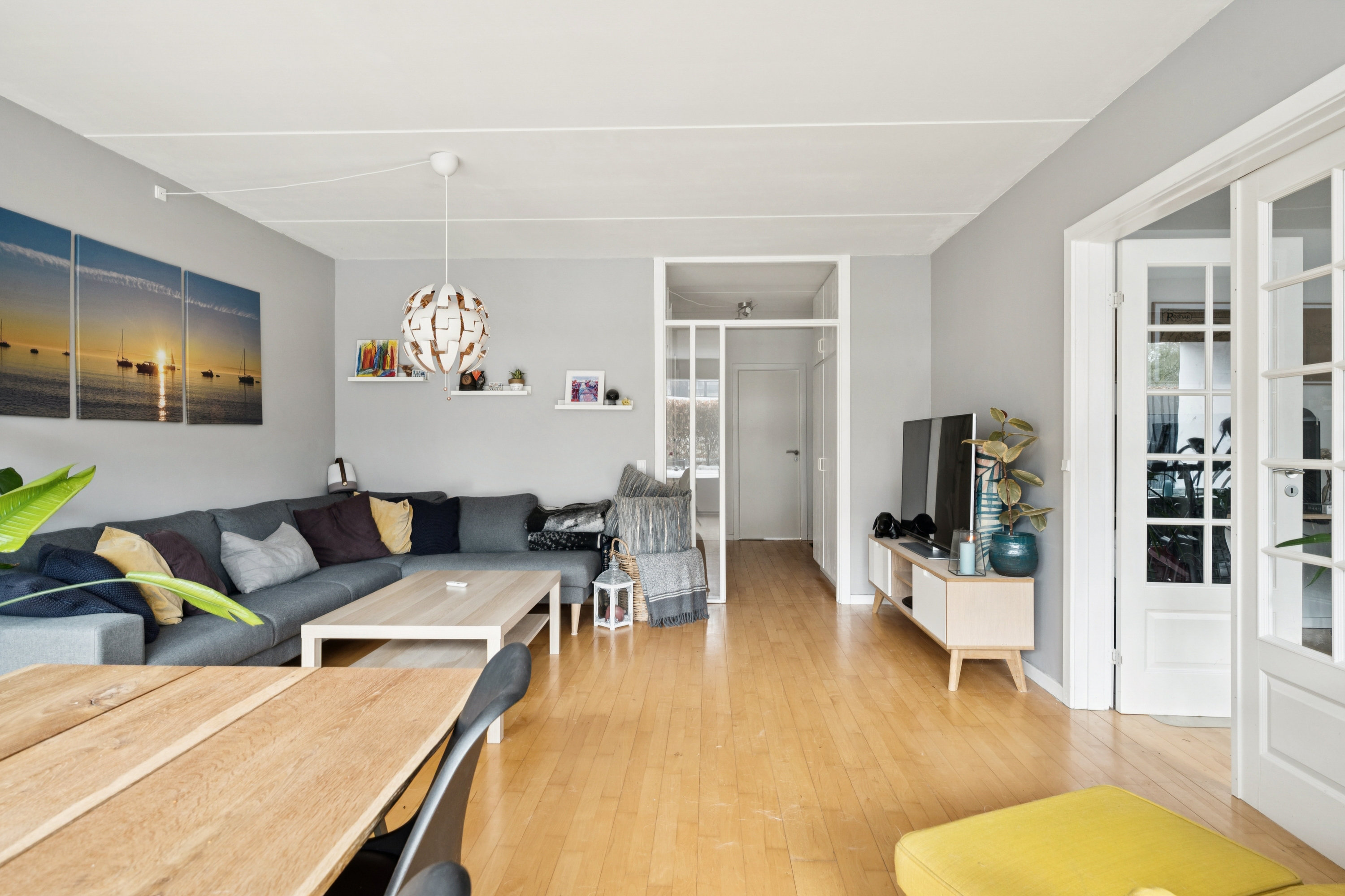 Fremhævet stue billede i fuldskærmstilstand. Billede af Kantorparken 26, st.. tv., 8240 Risskov