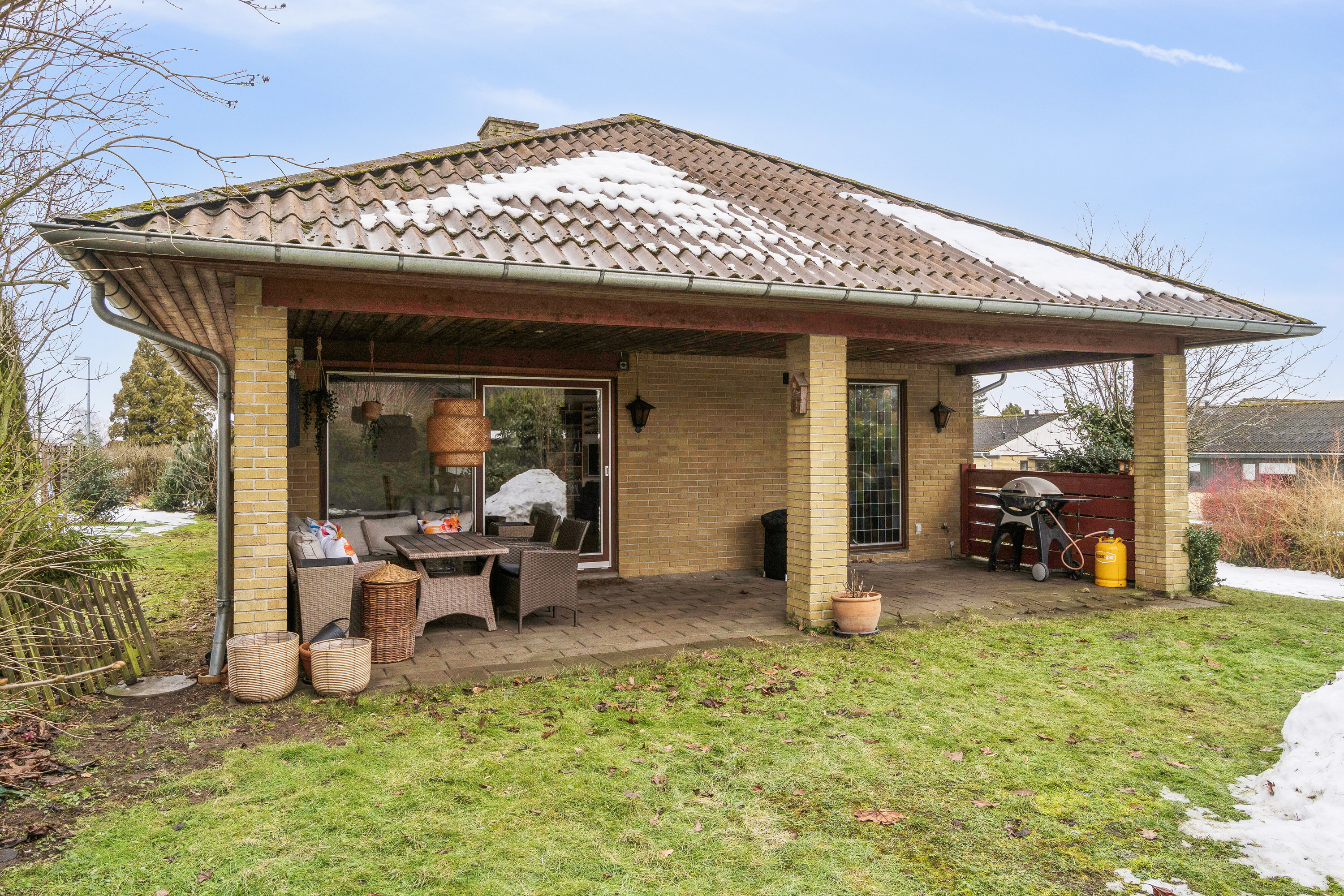 Fremhævet set fra haven billede i fuldskærmstilstand. Billede af Rødkælkevej 3, 4250 Fuglebjerg