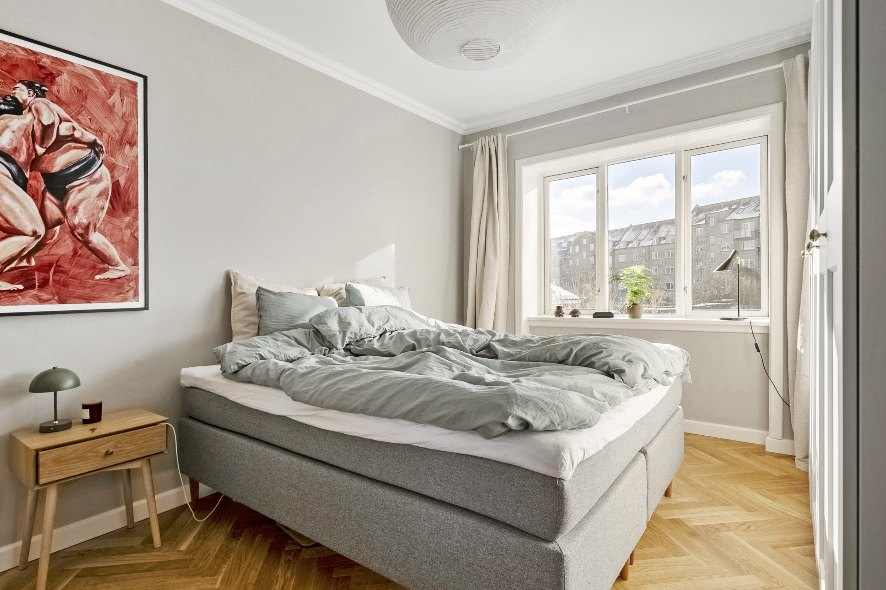 Fremhævet soveværelse billede i fuldskærmstilstand. Billede af Ivar Huitfeldts Gade 81, st.. tv., Trøjborg , 8200 Aarhus N