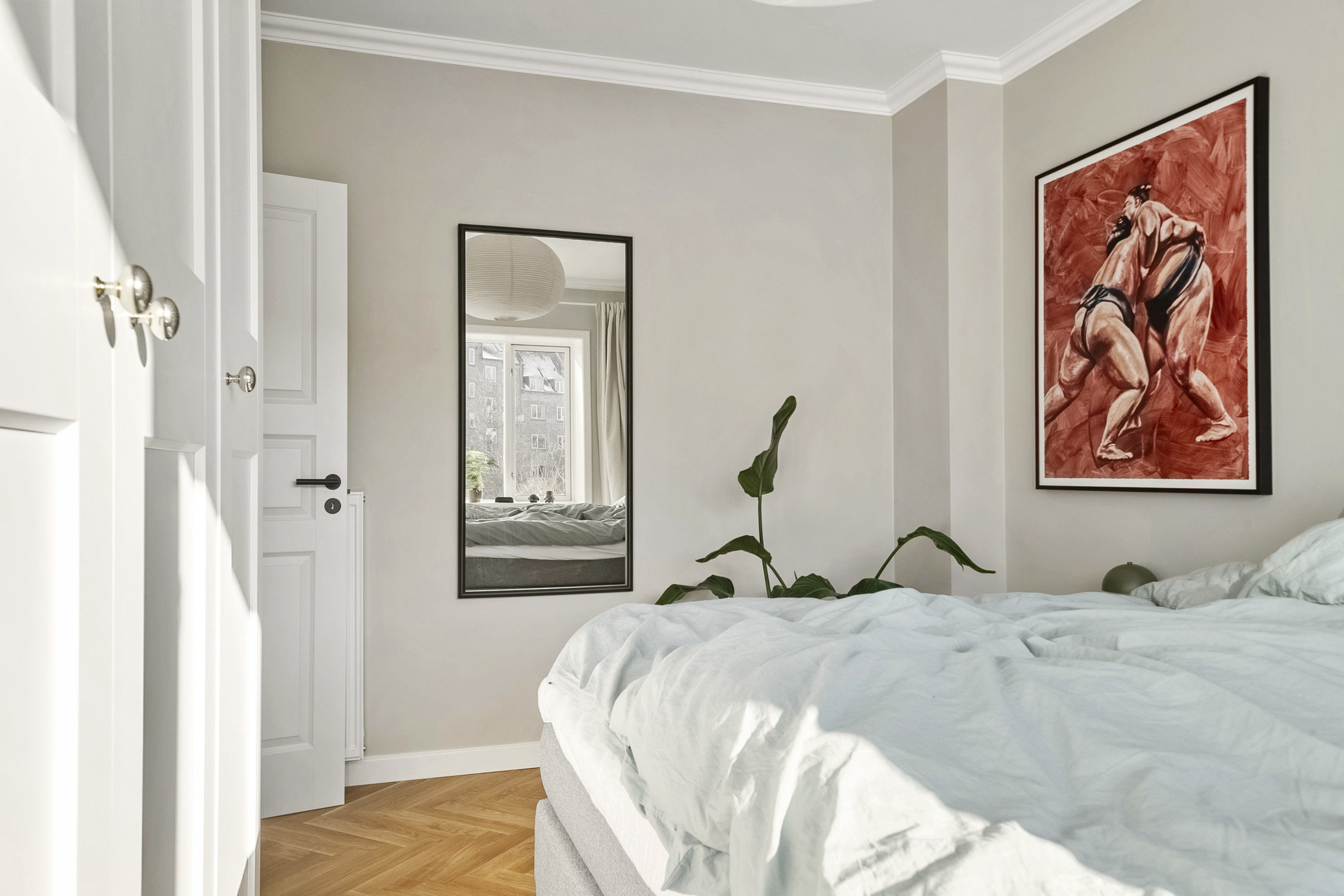 Fremhævet soveværelse billede i fuldskærmstilstand. Billede af Ivar Huitfeldts Gade 81, st.. tv., Trøjborg , 8200 Aarhus N