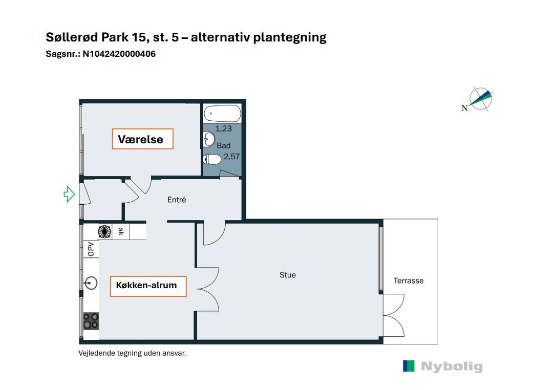 Plantegninger billede af Søllerød Park 15, st.. 5., Søllerød, 2840 Holte