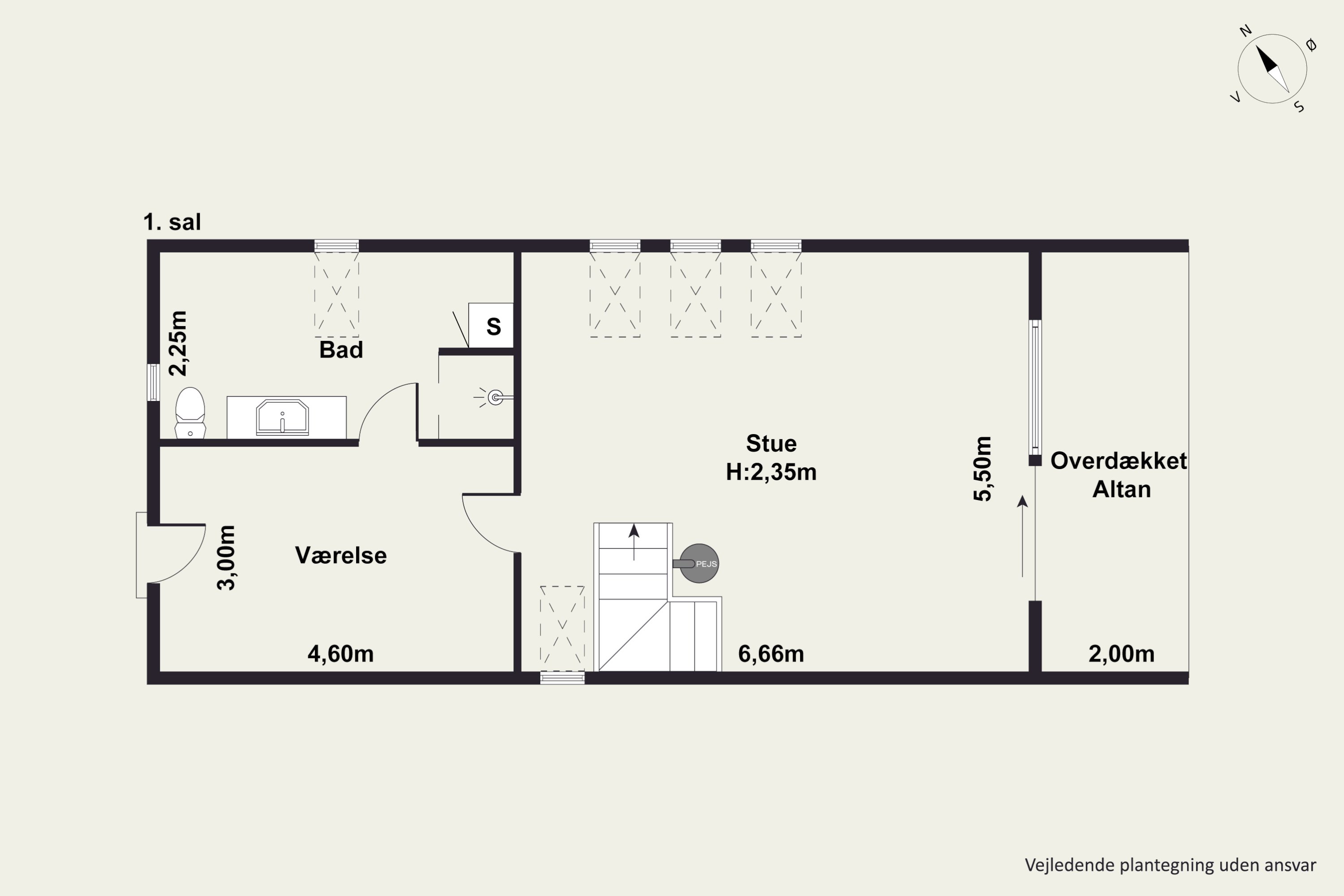 Plantegninger billede af Kæragervej 15, Gårslev, 7080 Børkop